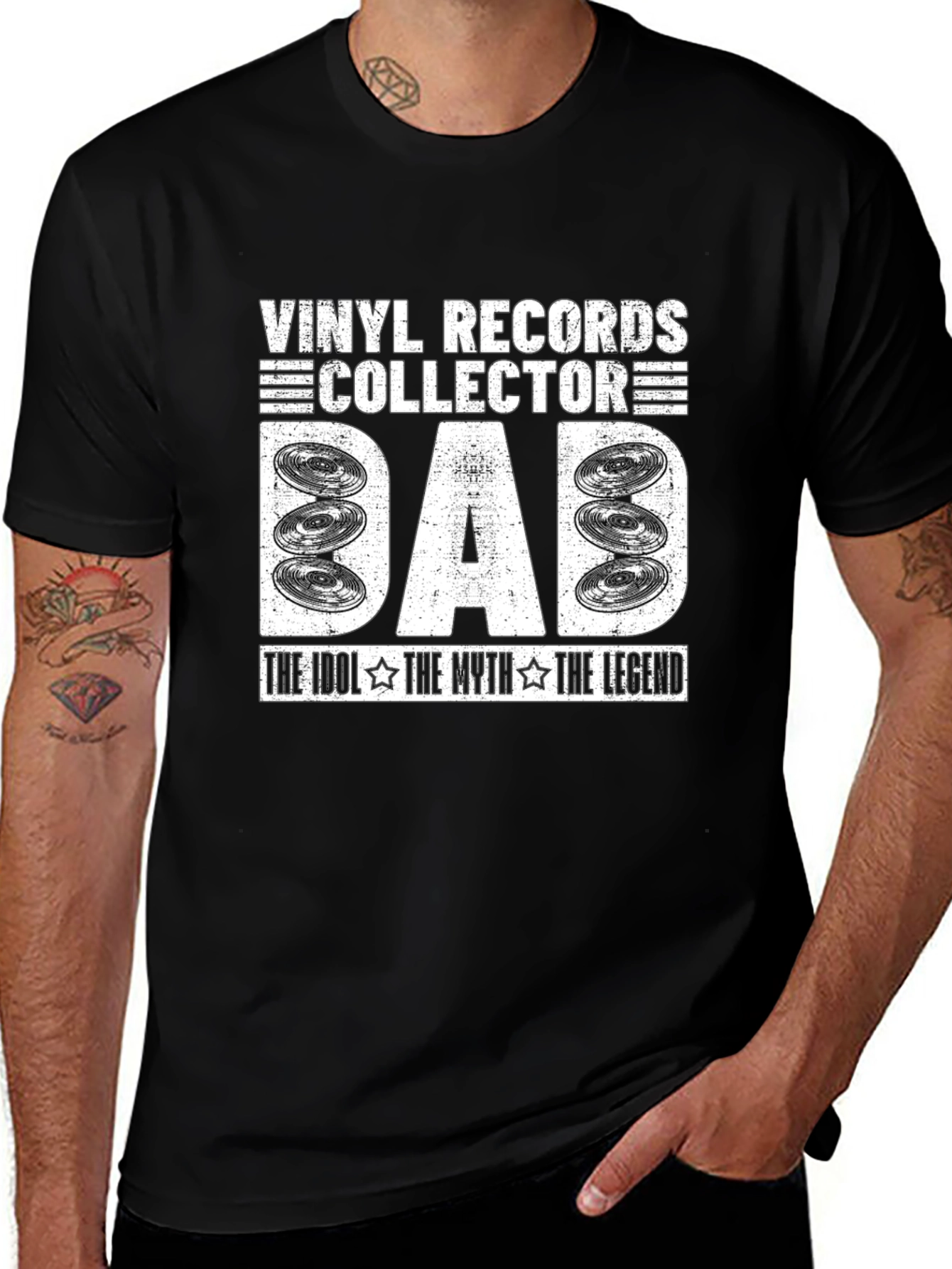 Variant 4 of Vinyl Records Collector Dad T-Shirt