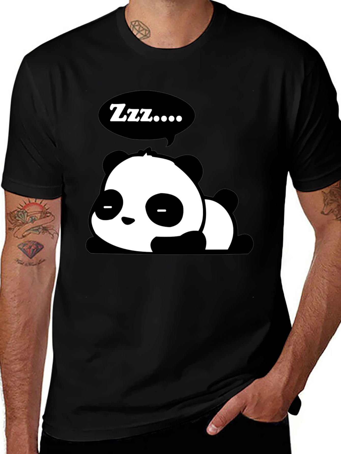 Variant 19 of Cute Panda Sleep T-Shirt - Zzz Graphic Tee
