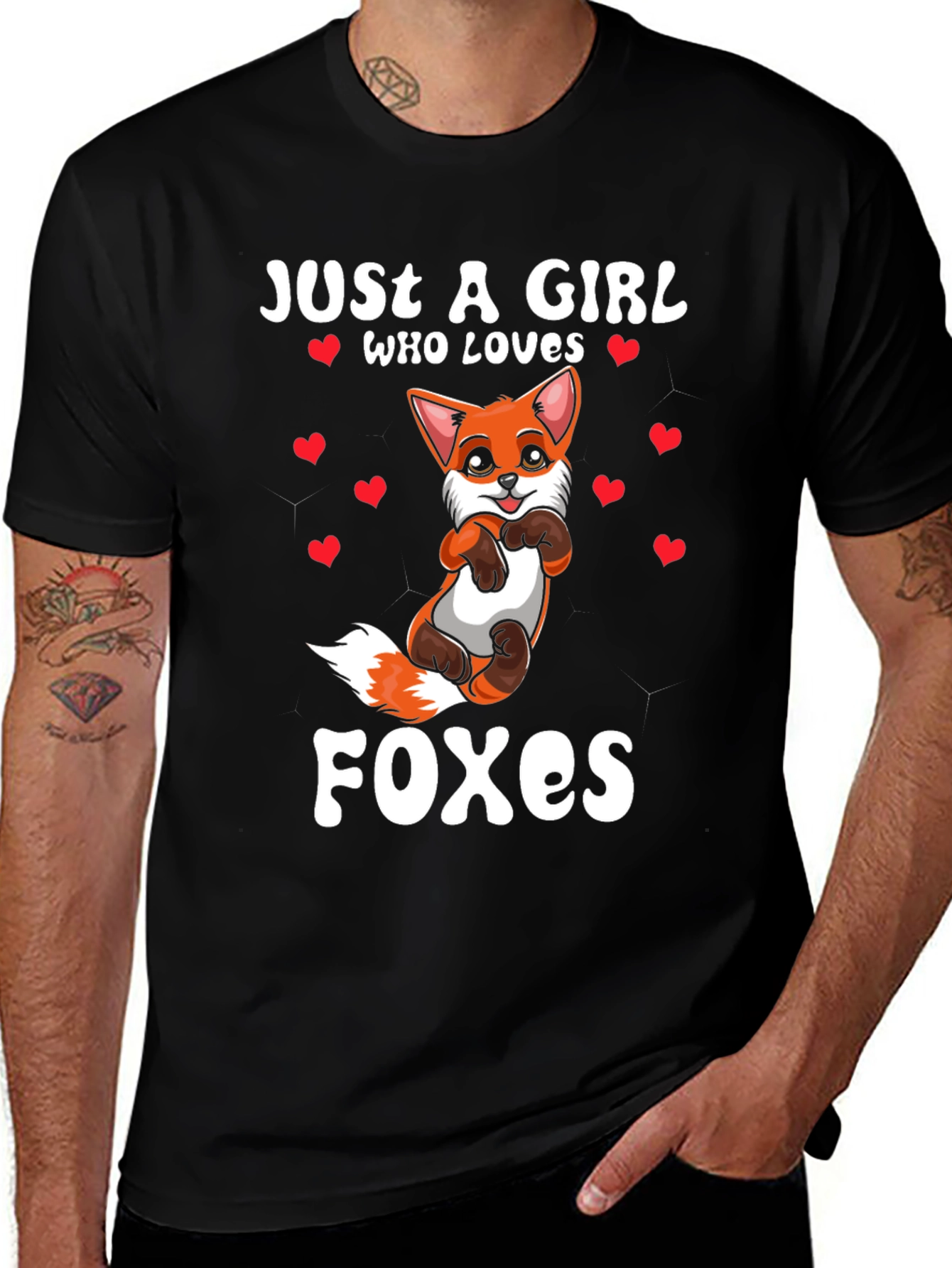 Variant 14 of Just A Girl Who Loves Foxes T-Shirt - Cute Fox Design