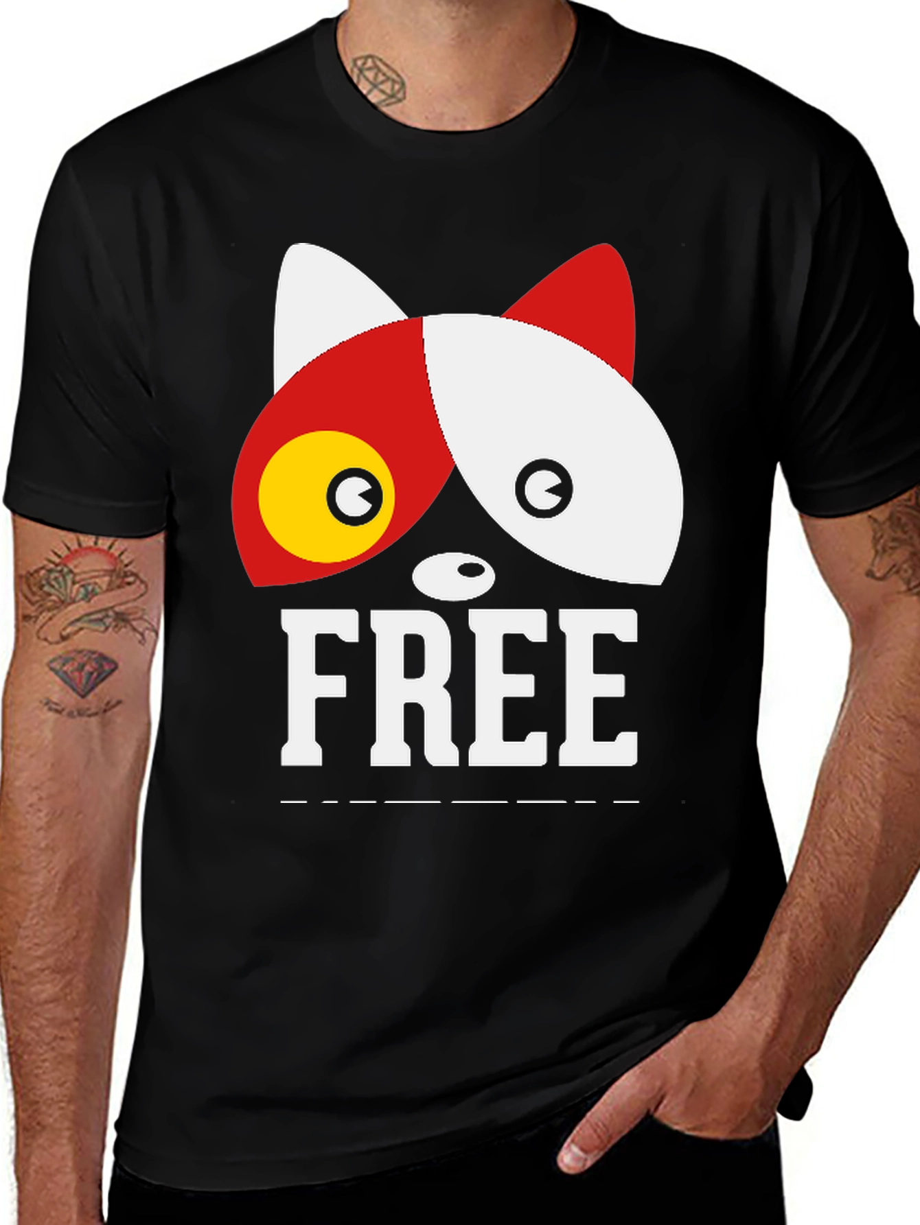 Variant 21 of Cool Cat Free T-Shirt | Graphic Print Tee