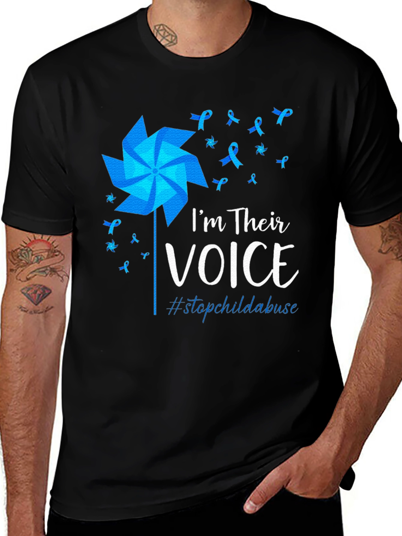 Variant 3 of I'm Their Voice Stop Child Abuse T-Shirt