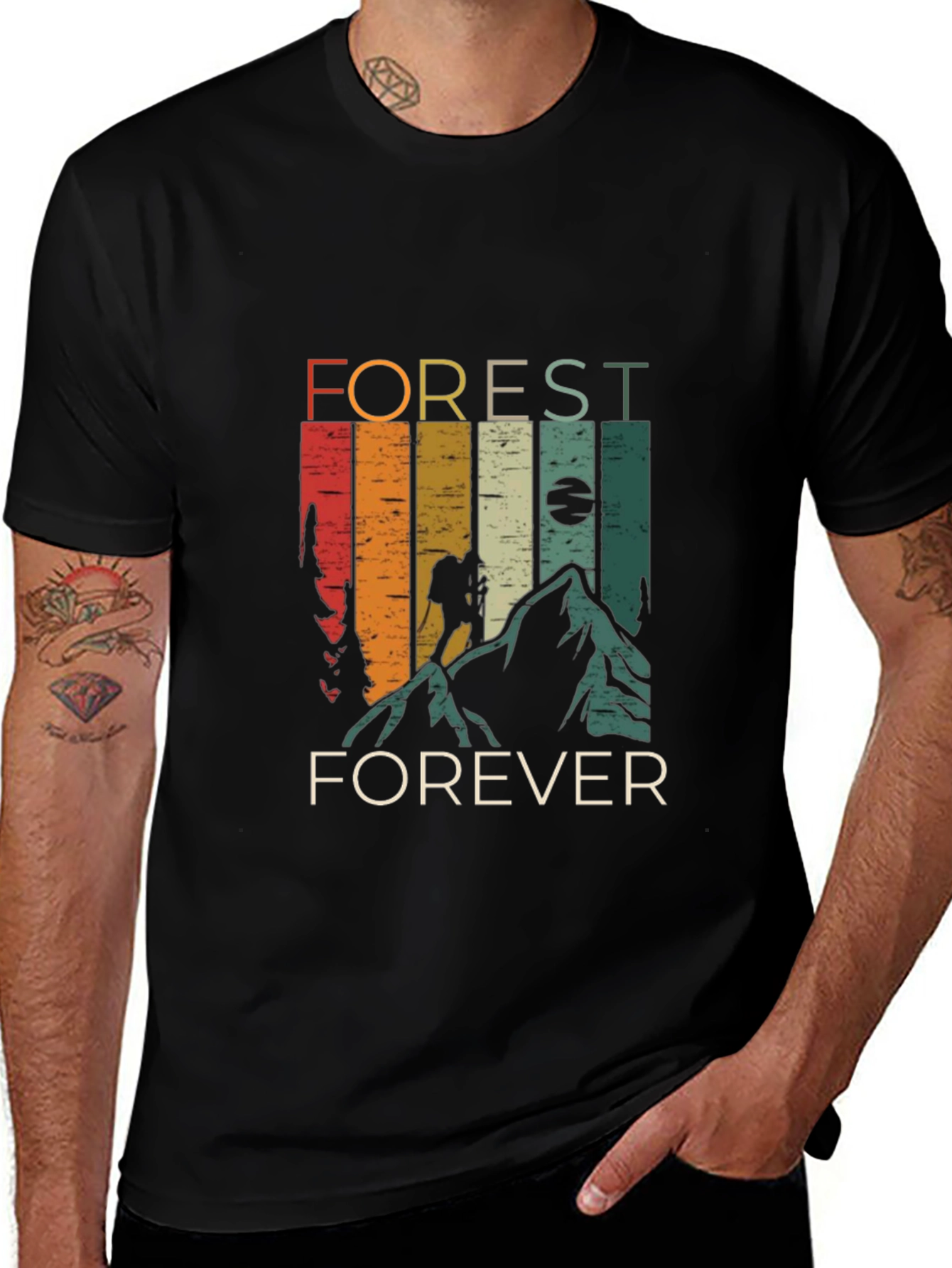 Variant 16 of Forest Forever Graphic Tee - Retro Nature Lover T-Shirt