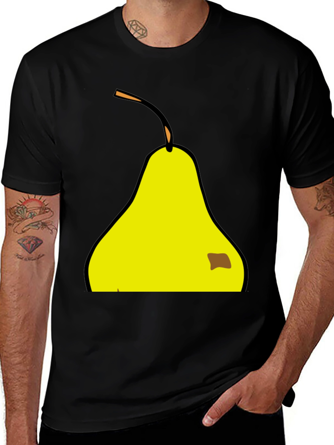 Variant 19 of Pear Graphic T-Shirt - Funny Fruit Tee