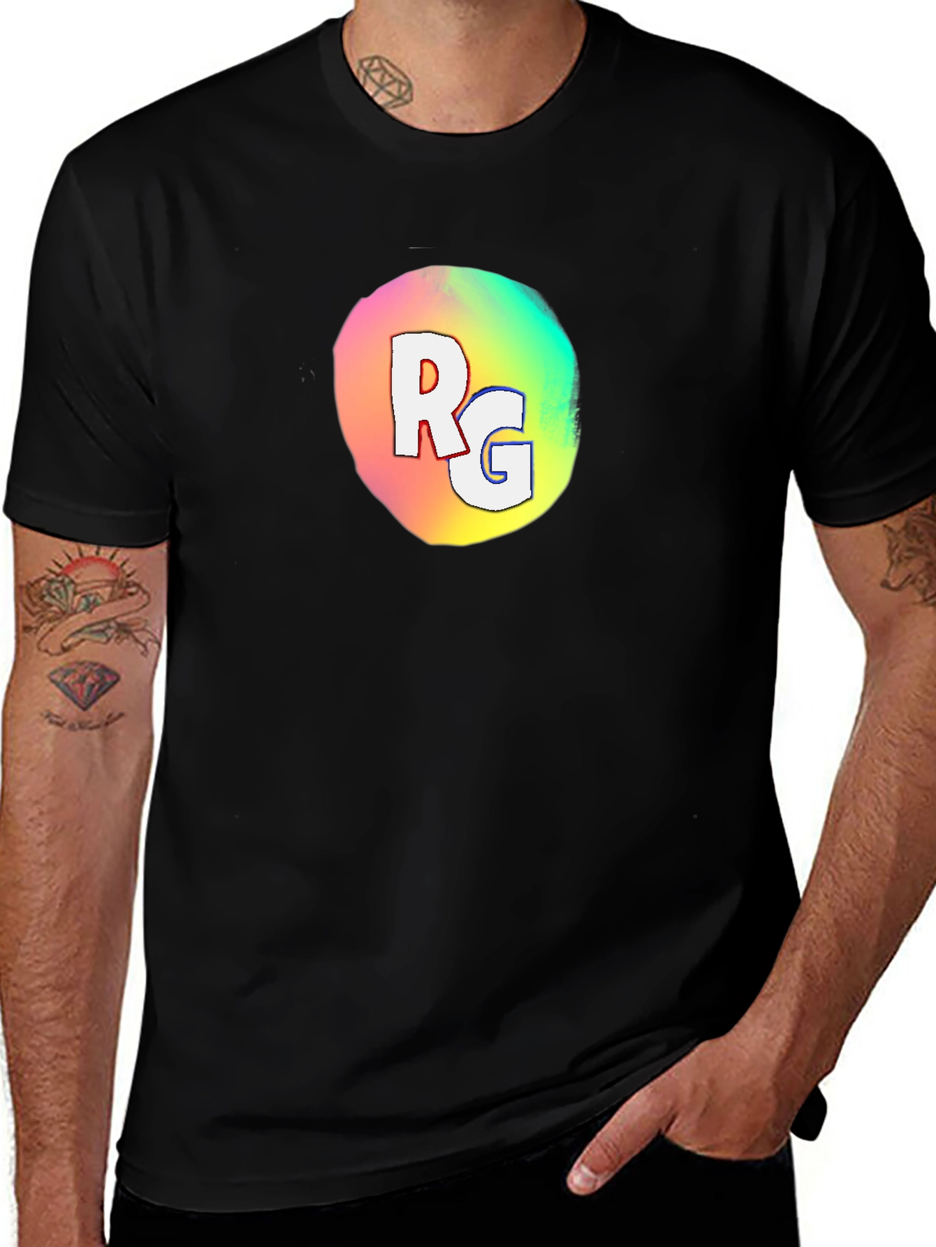 Variant 17 of RG Logo Black T-Shirt