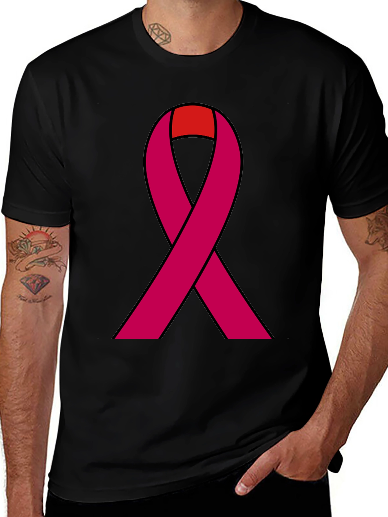 Variant 15 of Awareness Ribbon Graphic Tee - Black