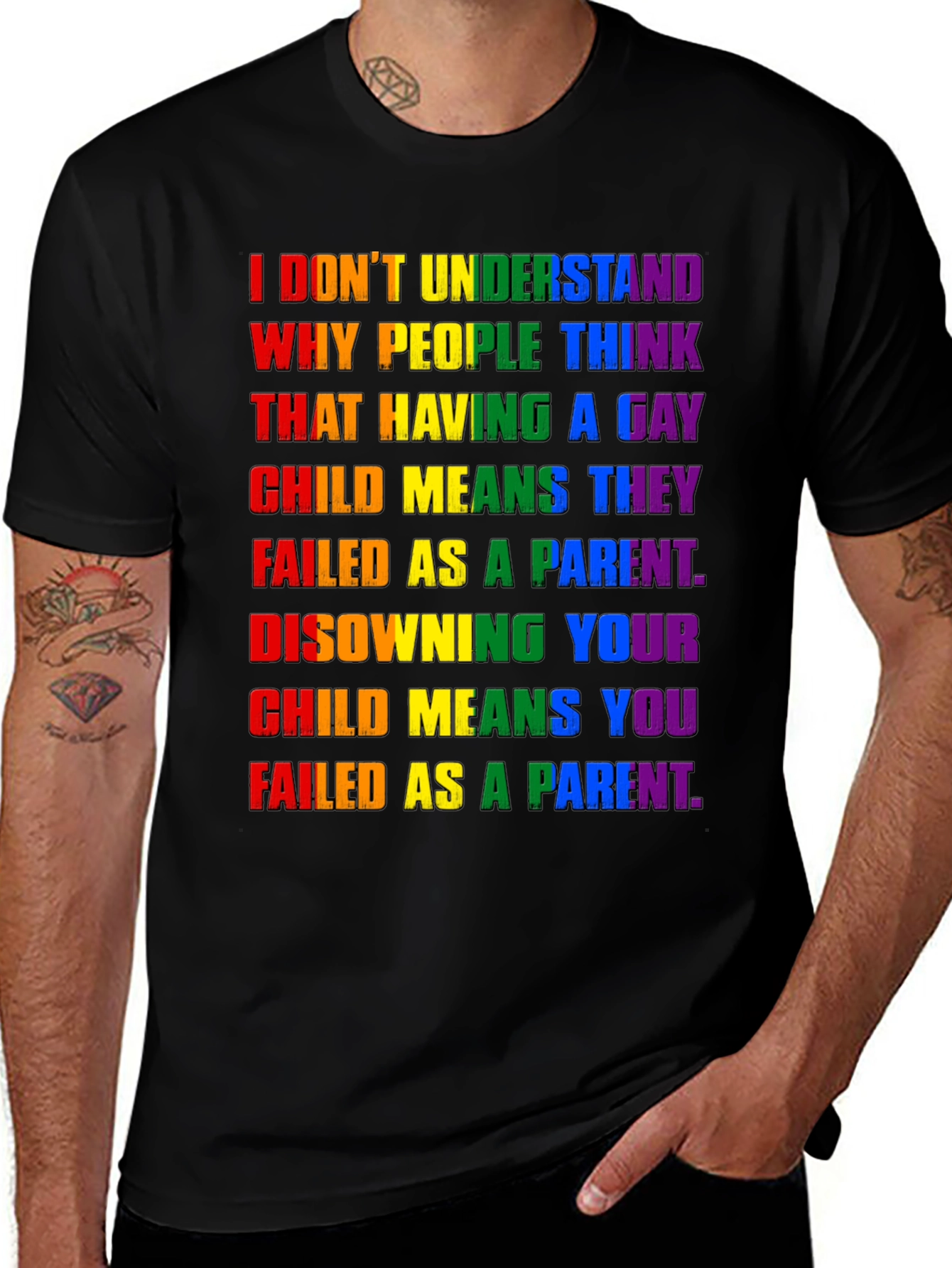 LGBTQ Pride T-Shirt: Supportive Parent Message