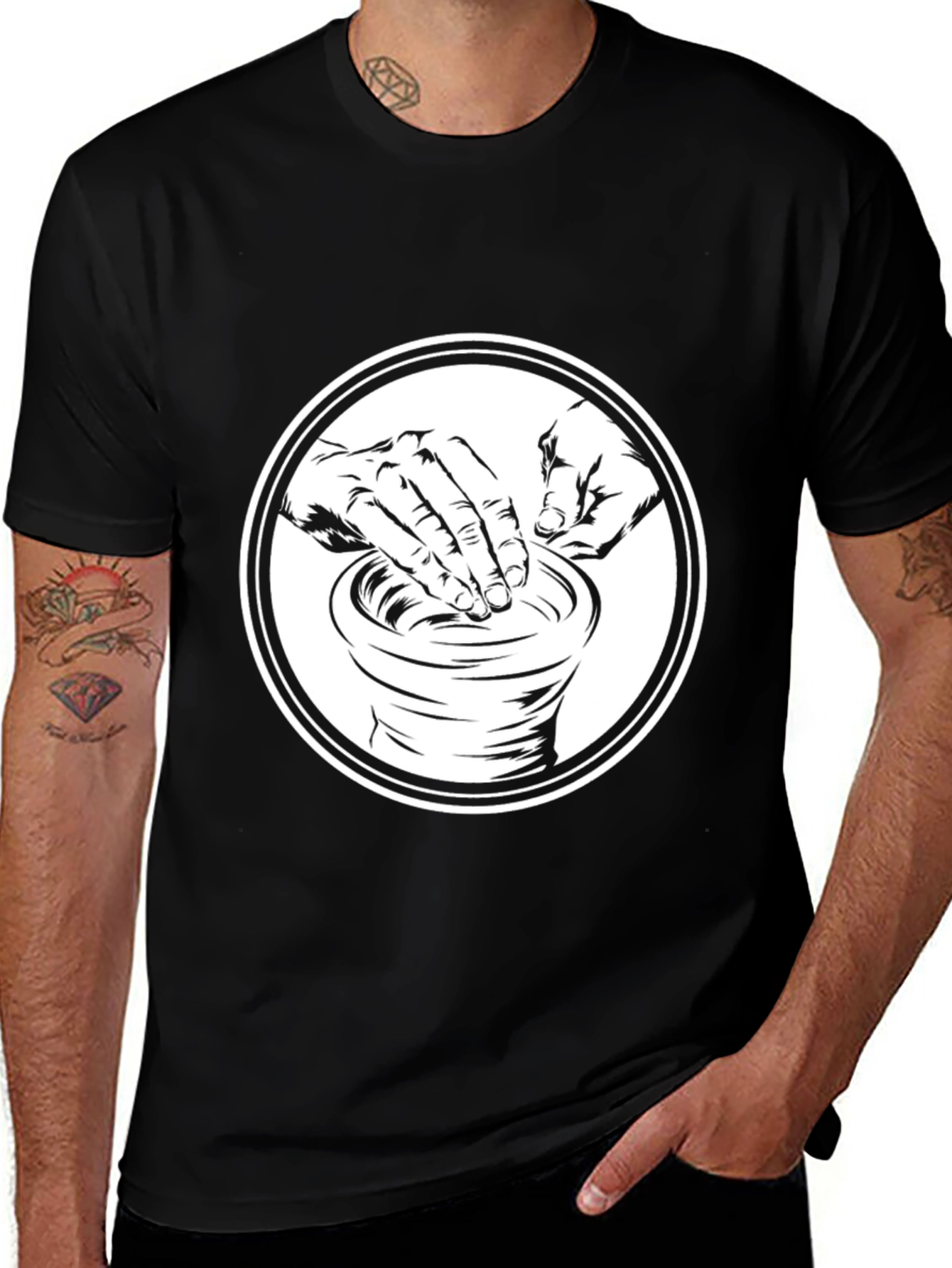 Pottery Hands Graphic Tee - Black