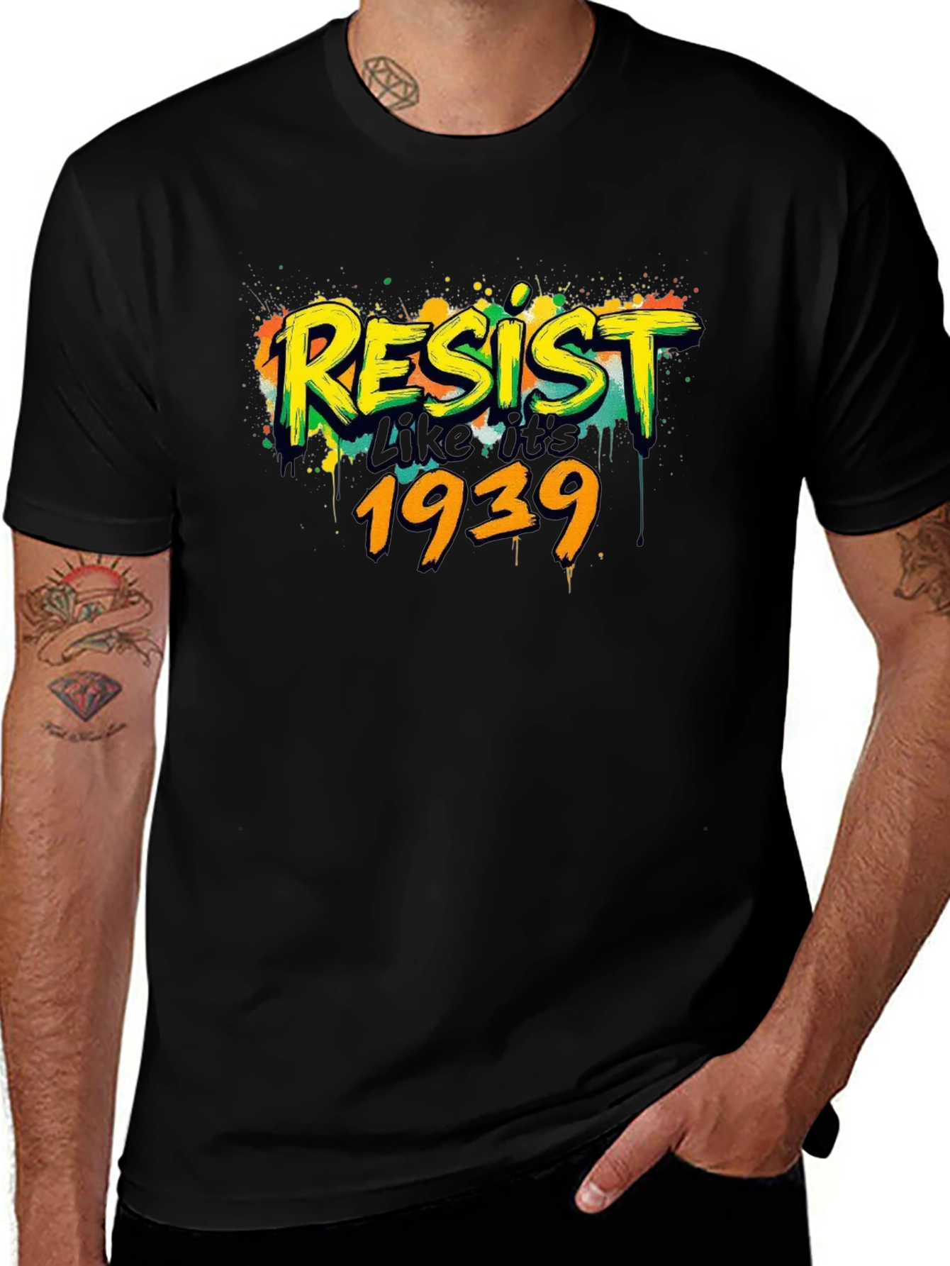 Variant 18 of Resist Like It's 1939 Black Graphic Tee
