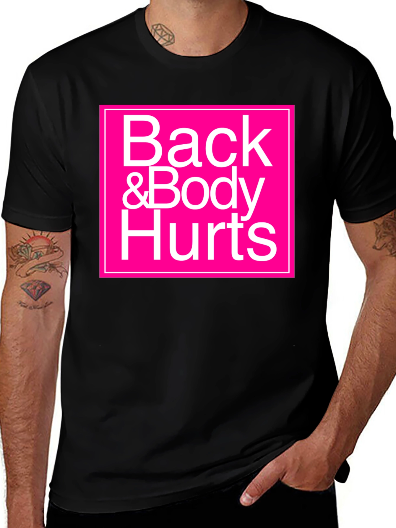 Variant 17 of Back & Body Hurts Graphic Tee
