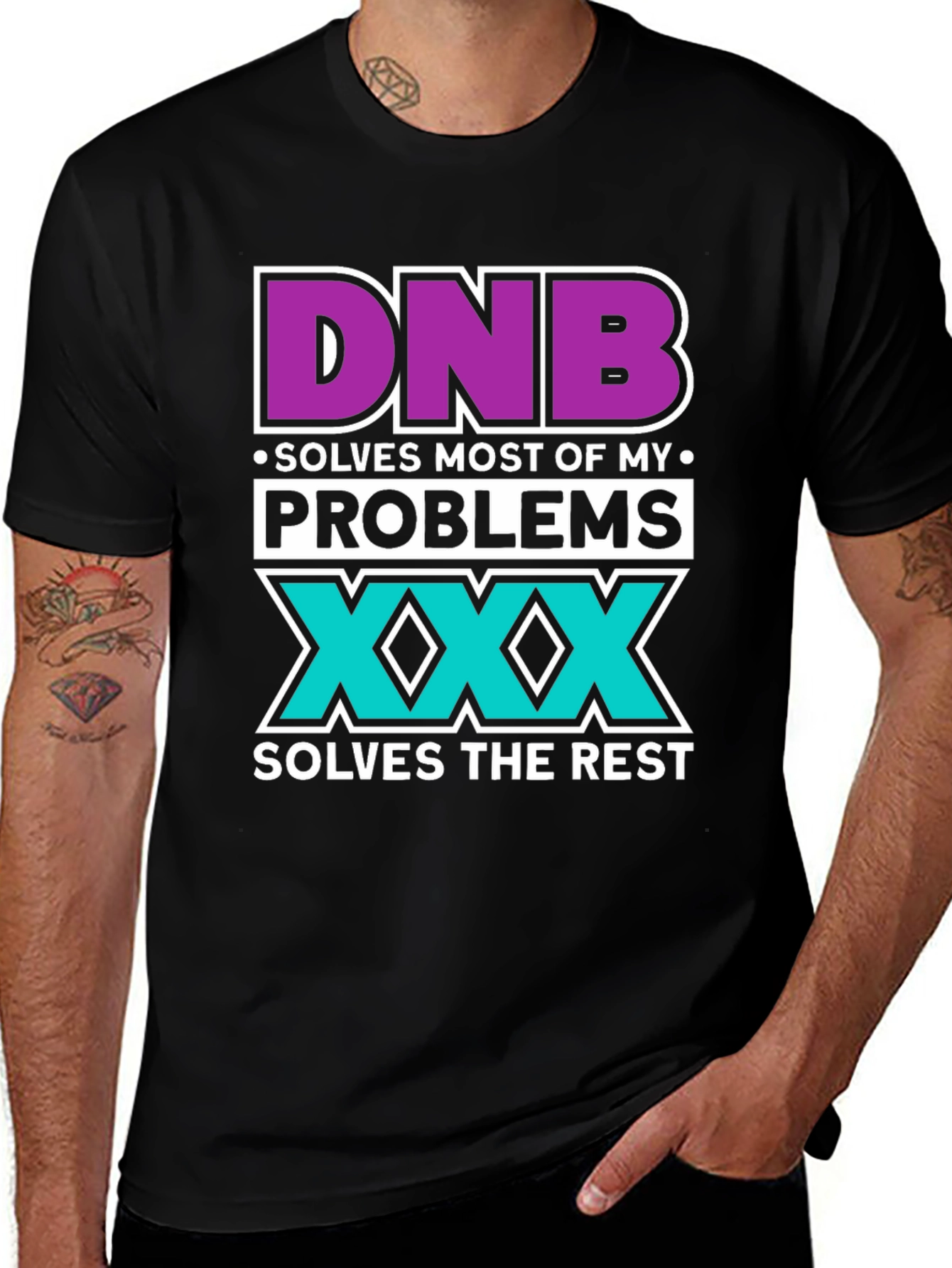 DNB Solves Most Problems T-Shirt - Drum & Bass Music Tee