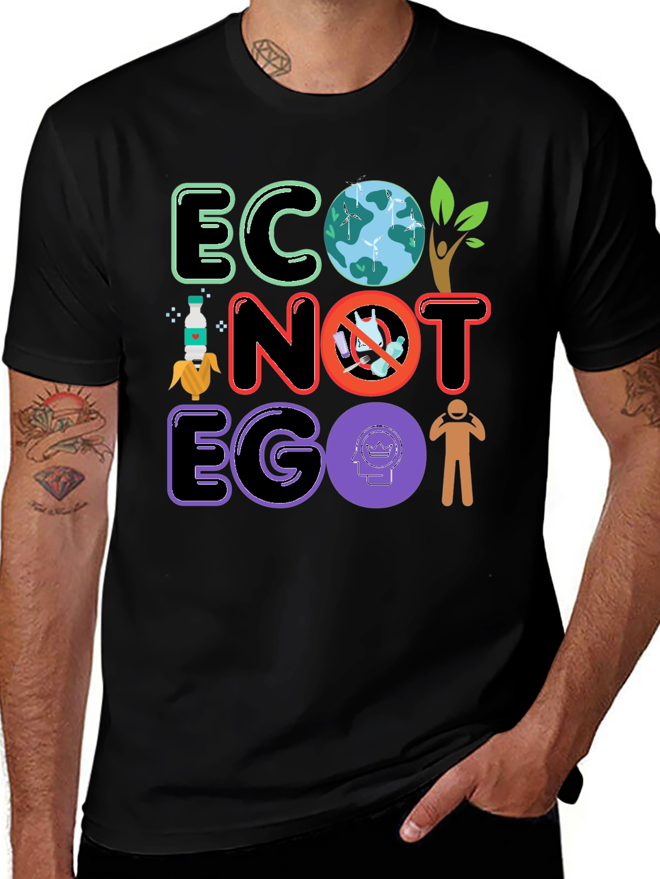 Eco Not Ego T-Shirt - Earth Friendly Fashion