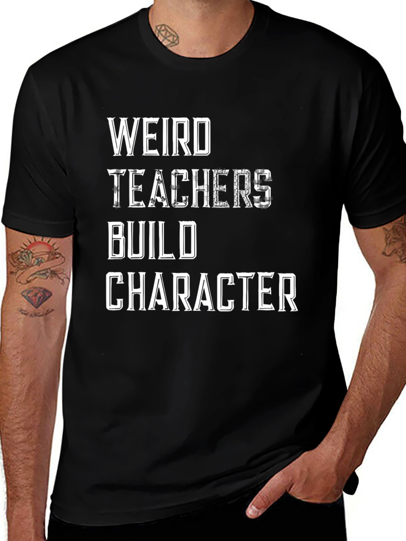 Variant 26 of Weird Teachers Build Character Graphic Tee