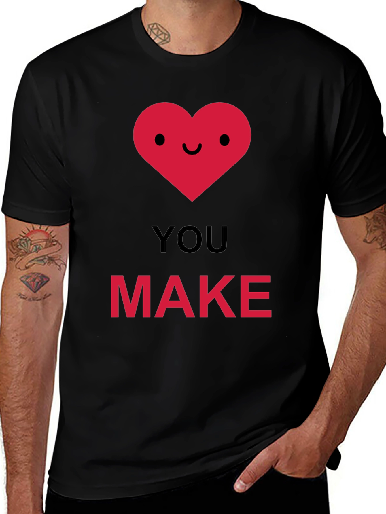 Variant 7 of Cute Heart Graphic Tee - You Make