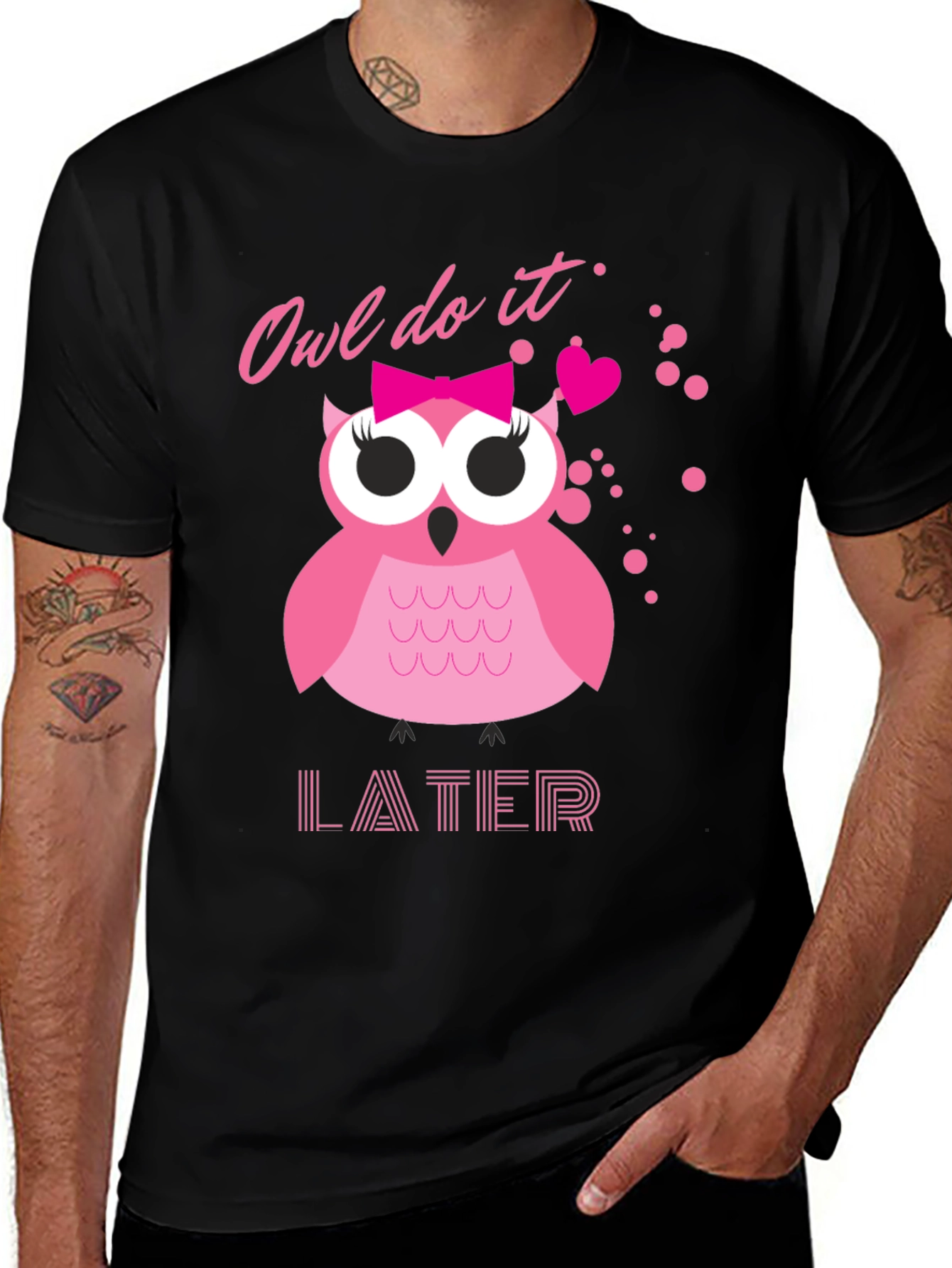 Variant 21 of Owl Do It Later T-Shirt - Cute Graphic Tee