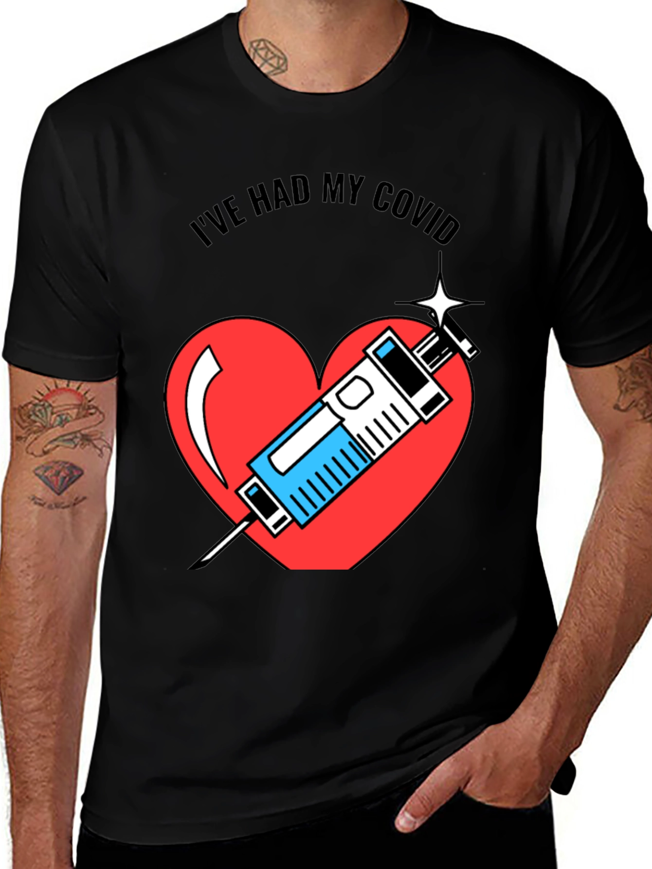 Variant 24 of I've Had My COVID Vaccine Heart T-Shirt