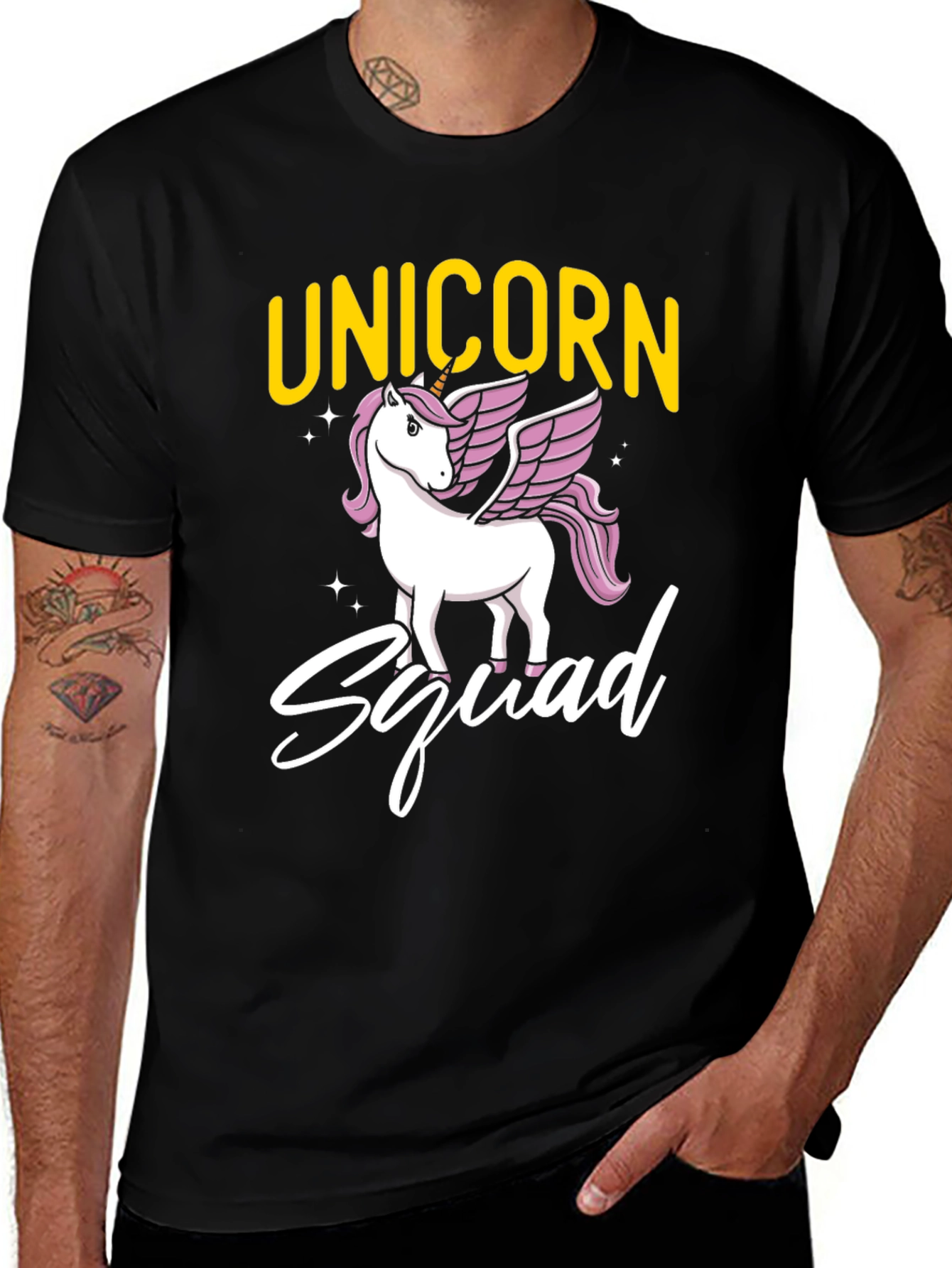 Variant 13 of Unicorn Squad Black T-Shirt