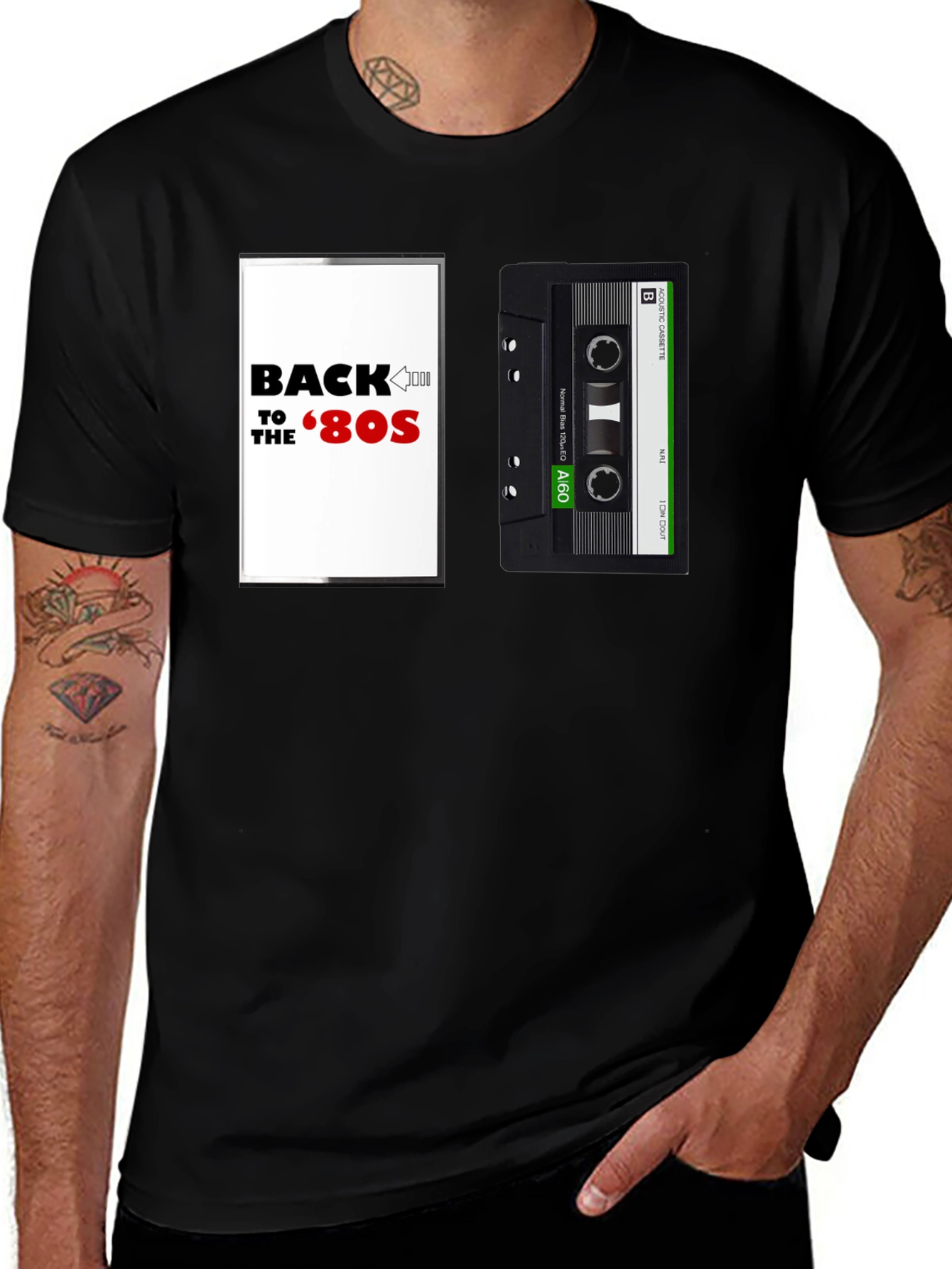 Variant 18 of Back to the 80s Retro Cassette Tape T-Shirt