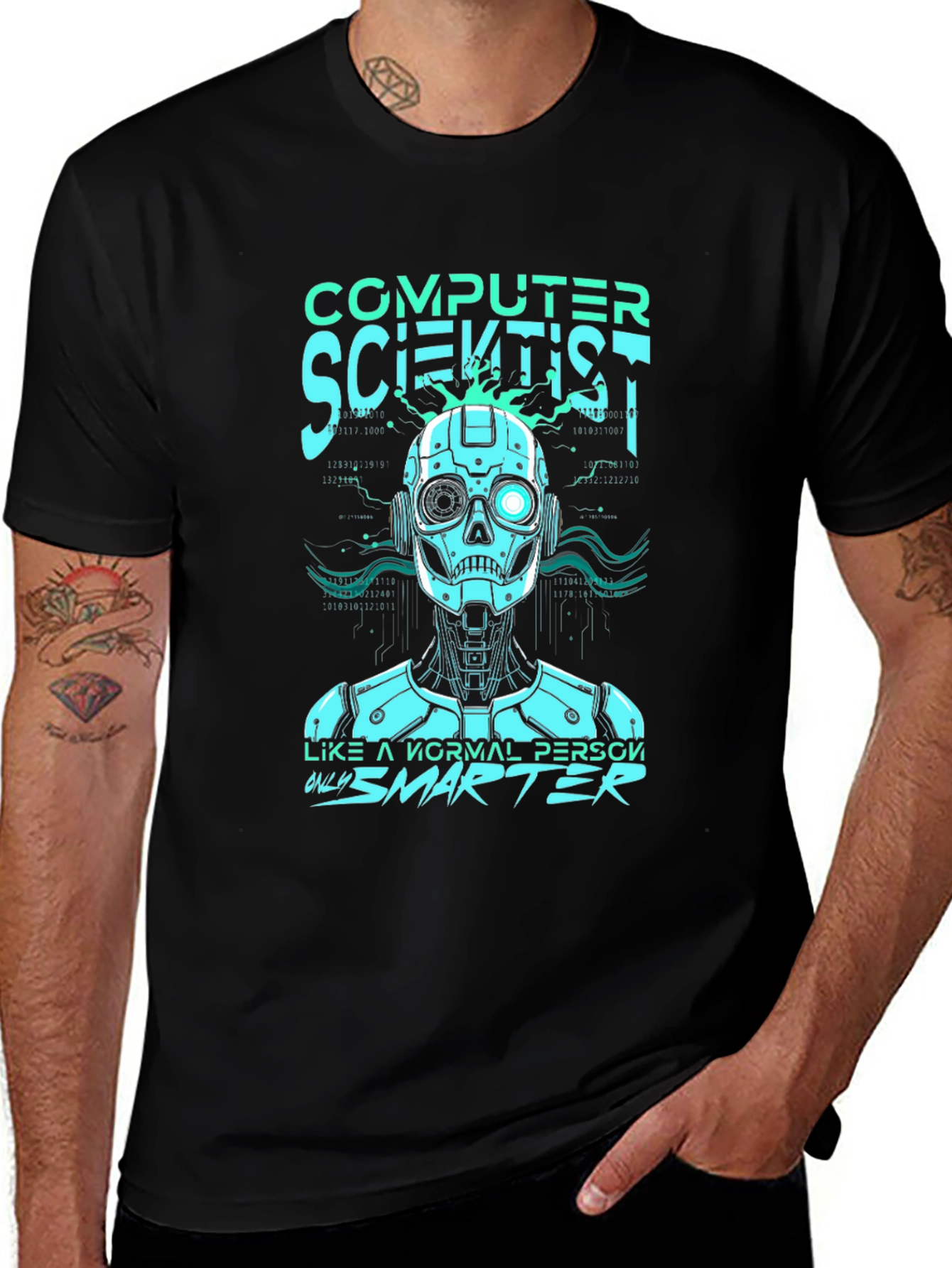 Variant 5 of Computer Scientist Robot Graphic Tee