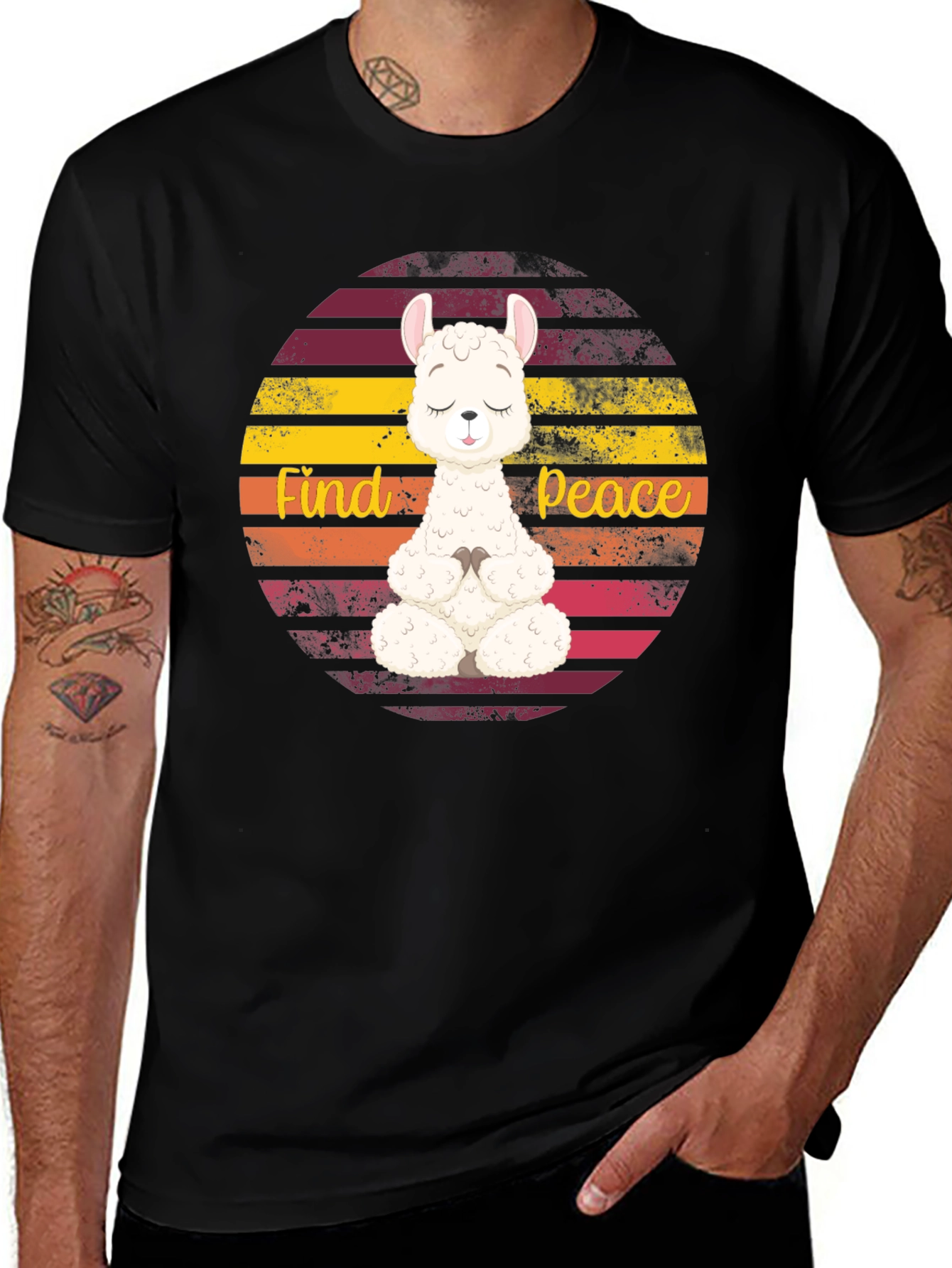 Variant 25 of Find Peace Llama T-Shirt