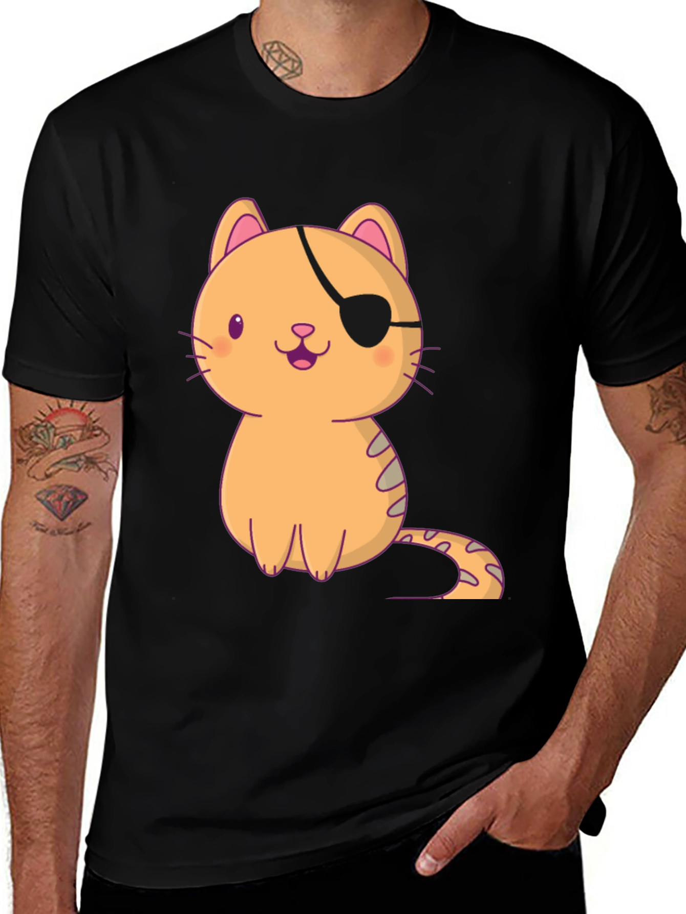 Variant 21 of Pirate Cat Graphic T-Shirt - Cute Kitten Design