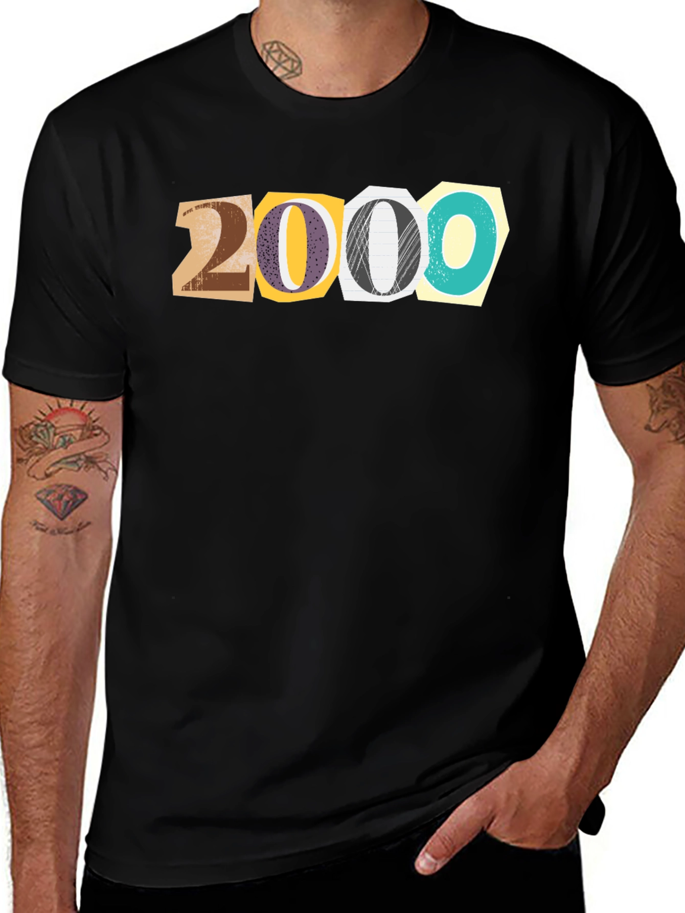 Variant 29 of 2000 Graphic Print Black Tee