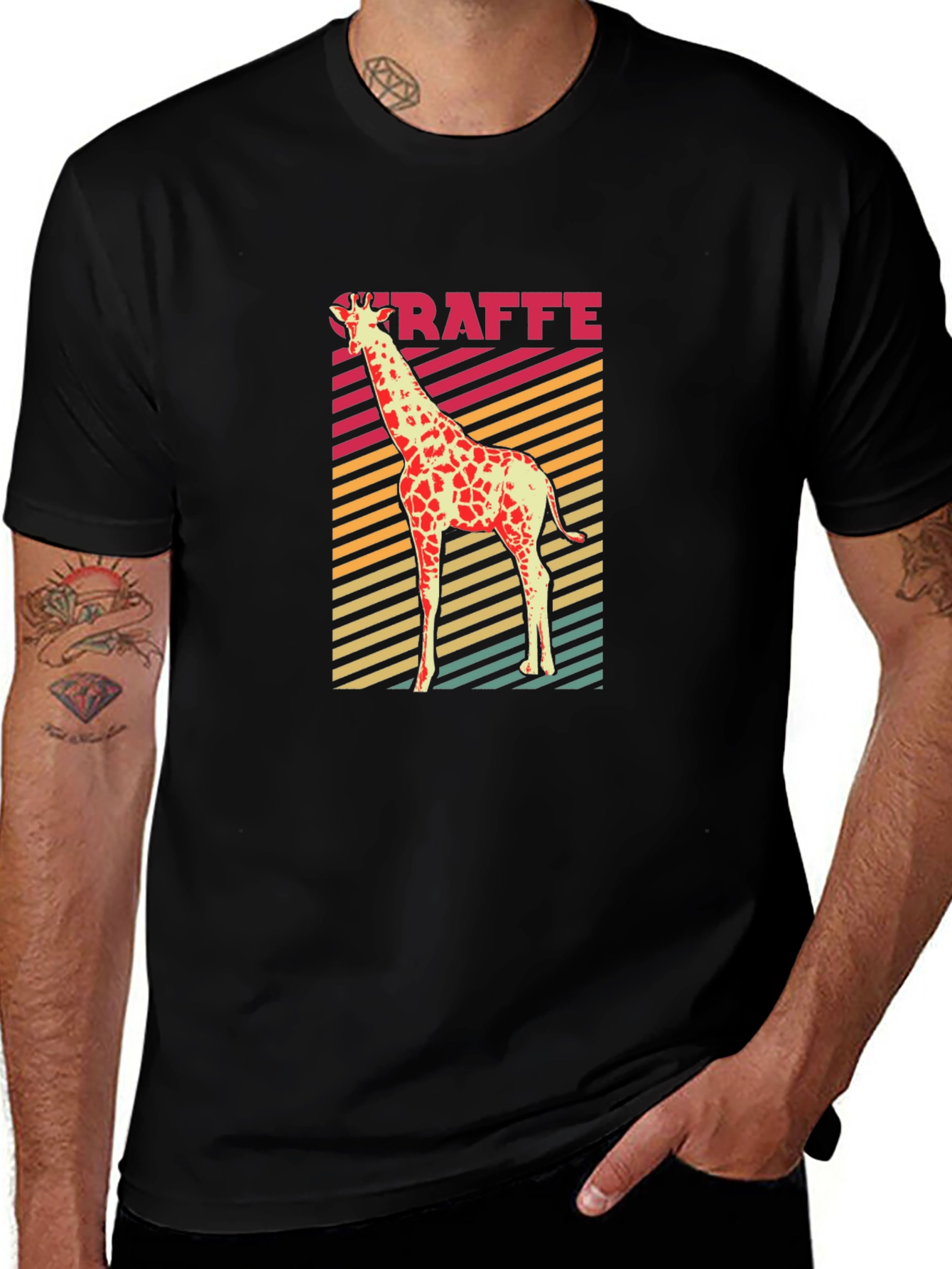 Variant 28 of Retro Giraffe Tee