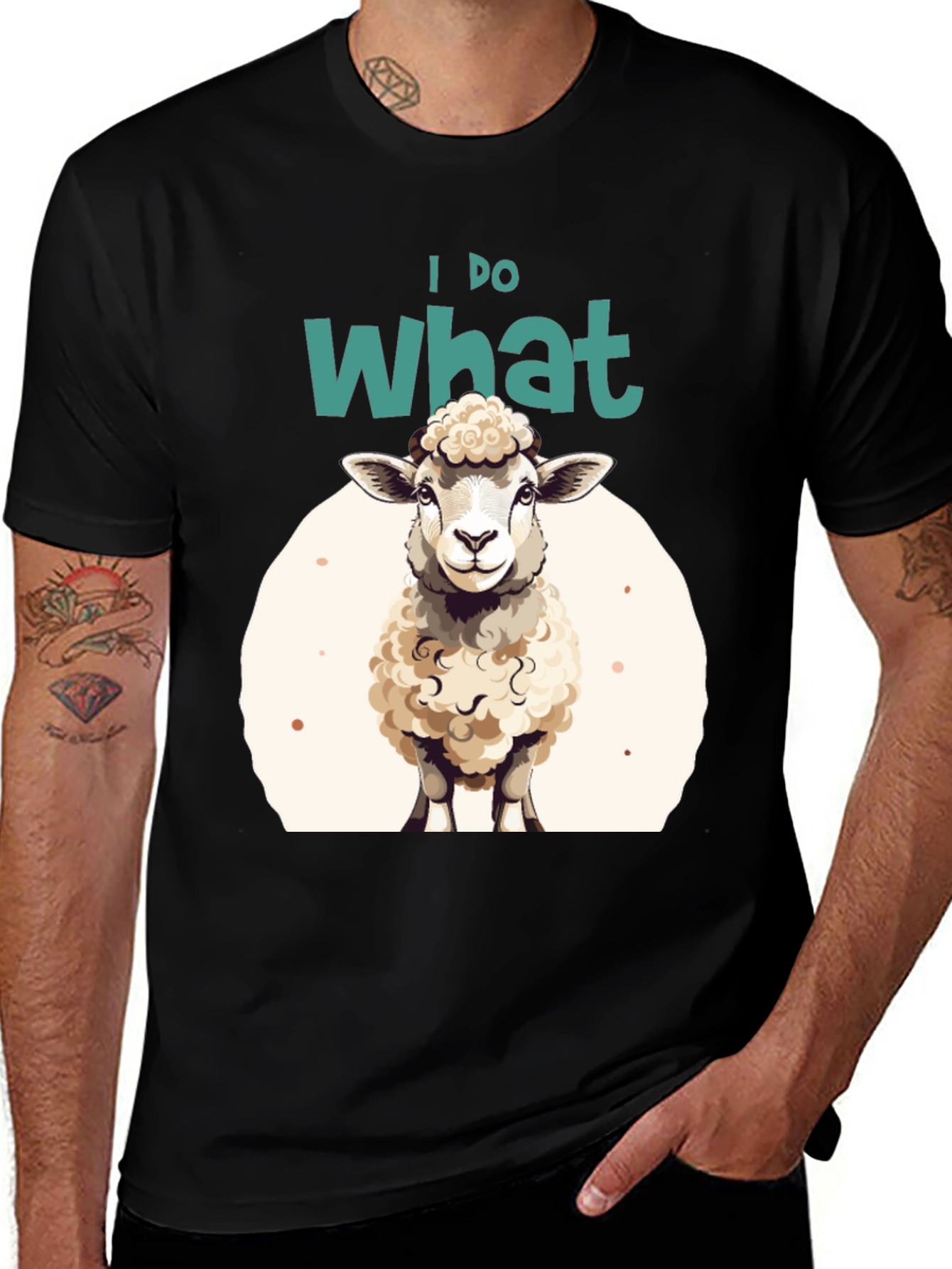 Variant 15 of I Do What I Want Sheep T-Shirt
