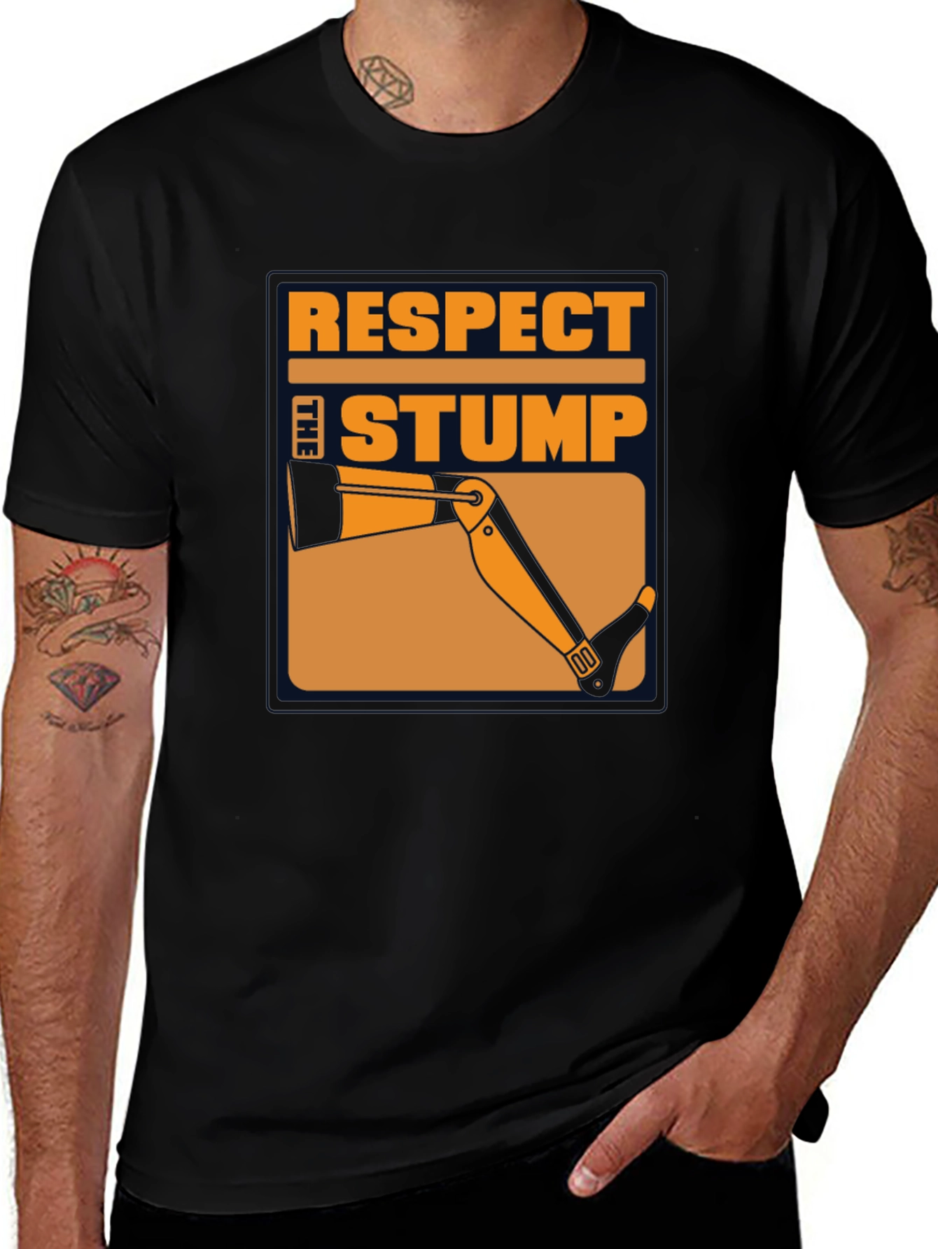 Variant 27 of Respect the Stump T-Shirt - Tree Removal Apparel