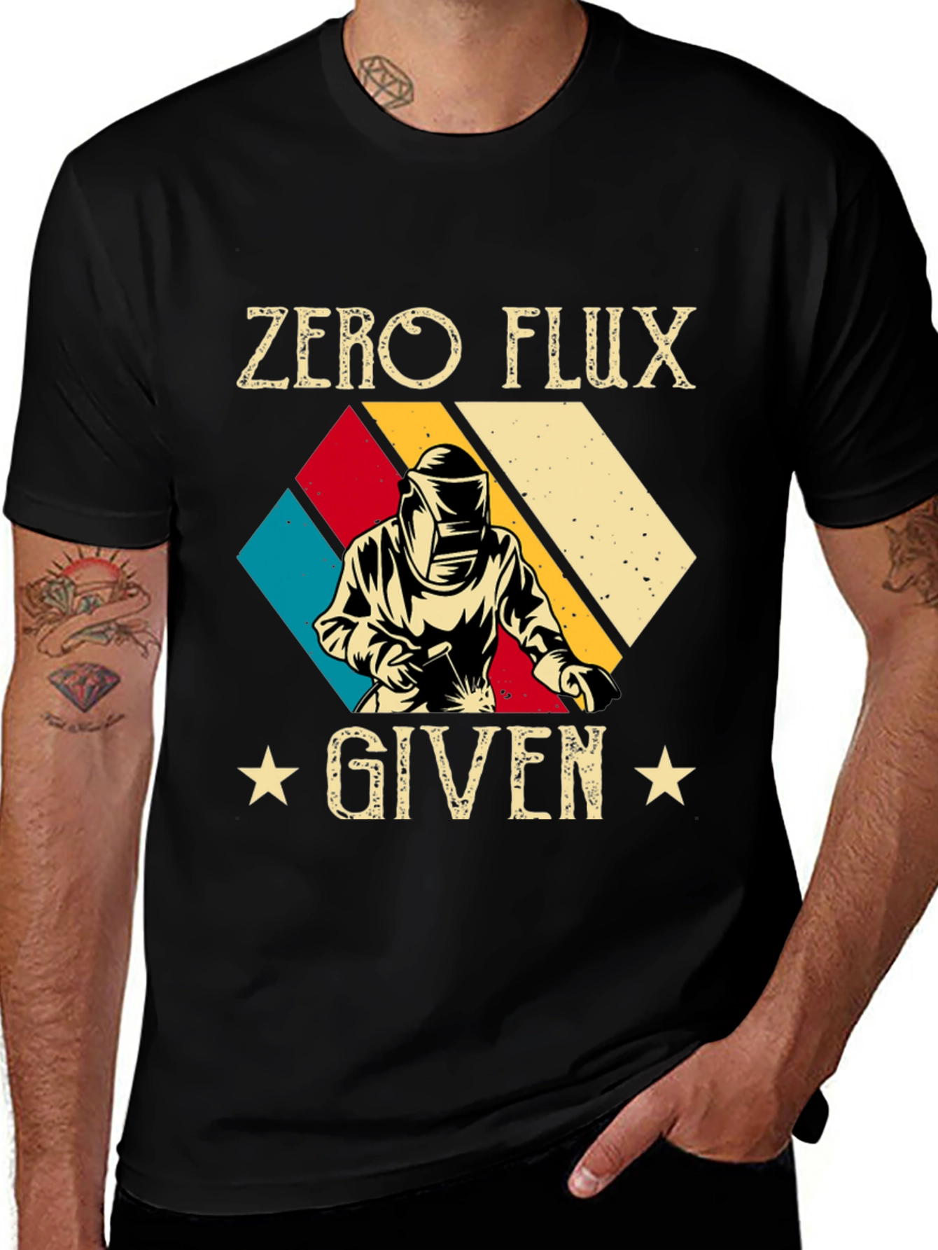 Variant 24 of Zero Flux Given Black Graphic Tee