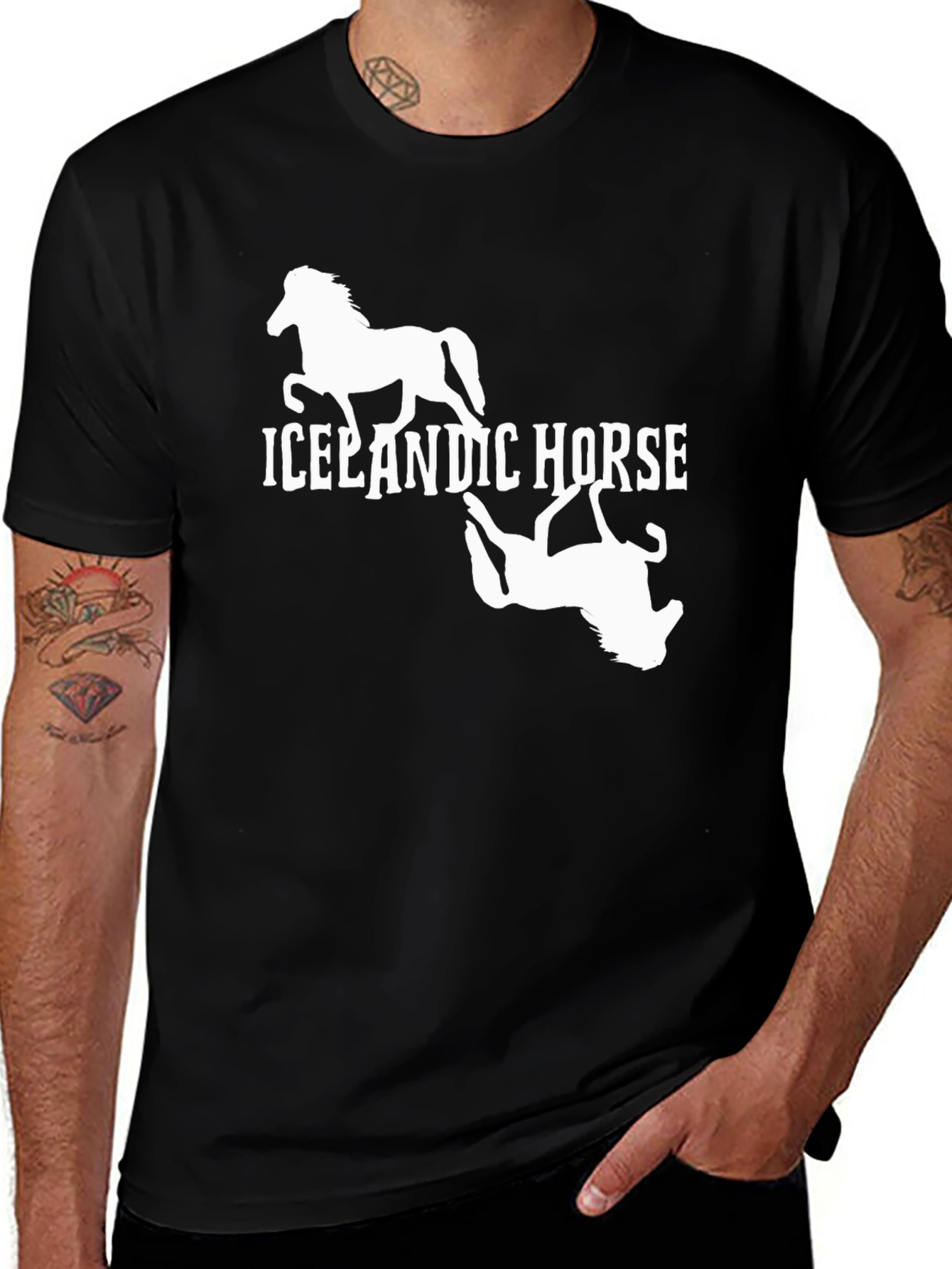 Icelandic Horse Graphic Tee - Stylish Men's Shirt