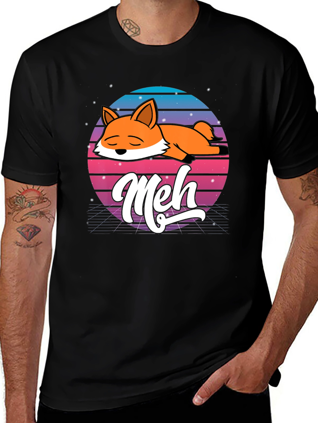 Meh Fox T-Shirt - Lazy Days