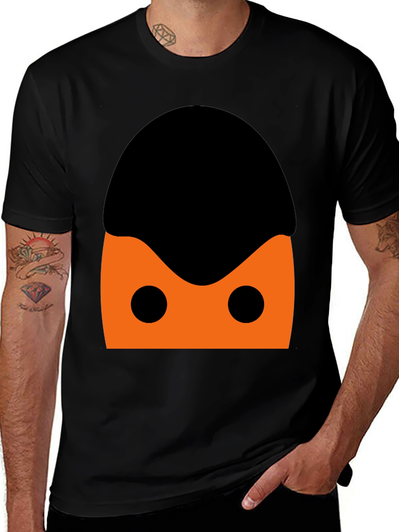 Variant 27 of Funny Ninja Mask Graphic Tee - Soft Cotton Shirt