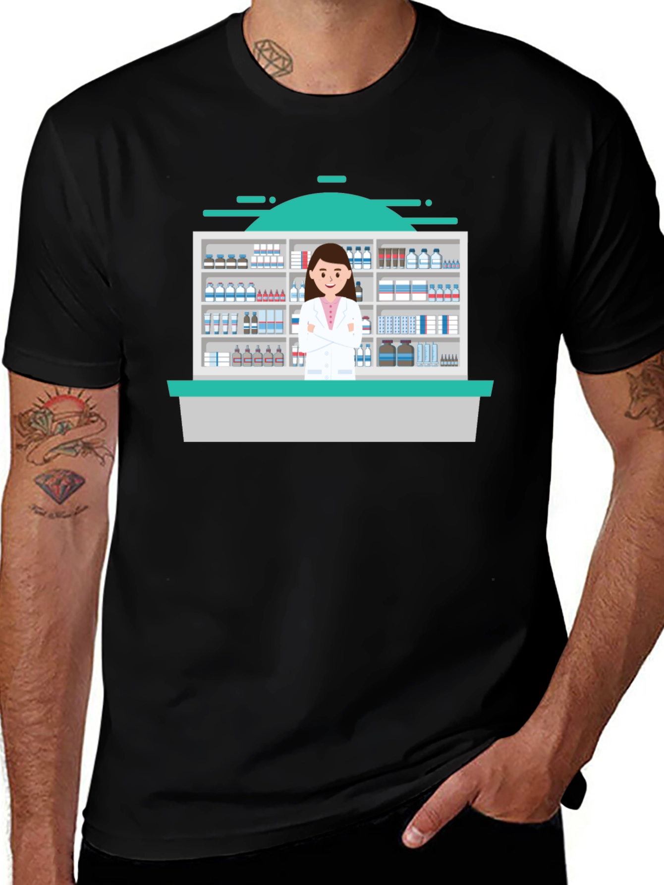 Variant 23 of Pharmacist Graphic T-Shirt | Novelty Doctor Shirt