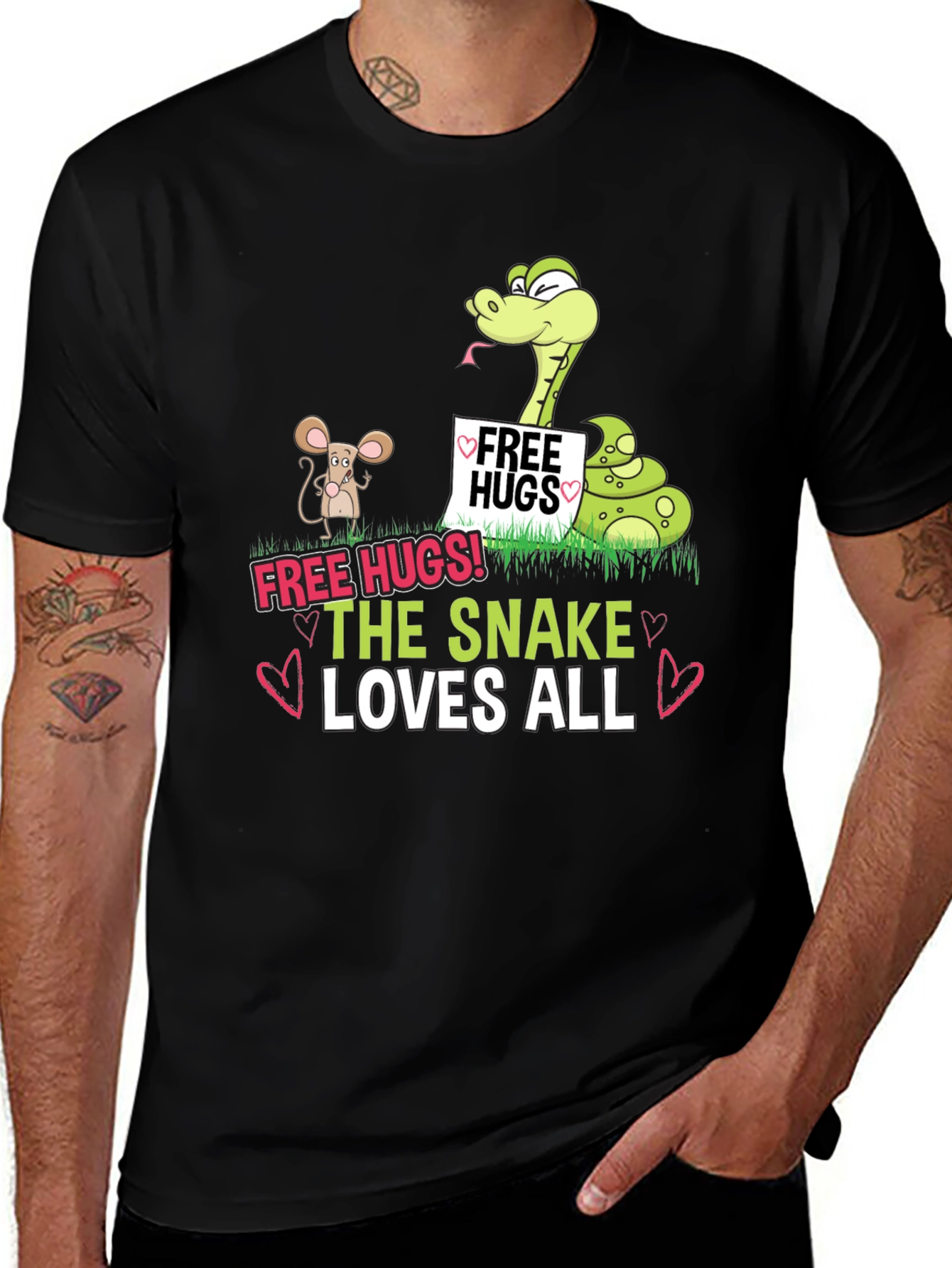 Variant 30 of Free Hugs Snake T-Shirt