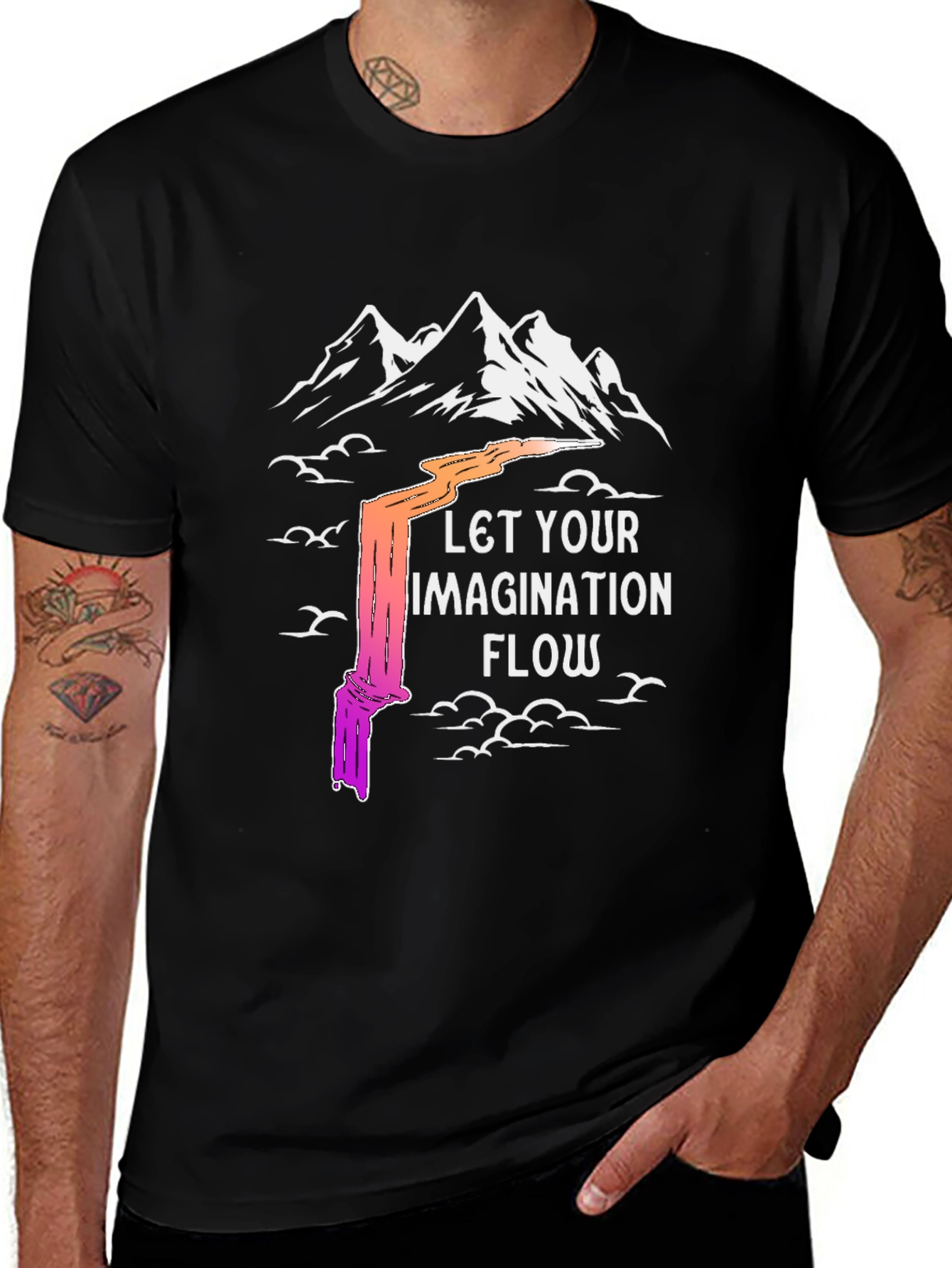 Variant 2 of Imagination Flow T-Shirt - Artistic Graphic Tee