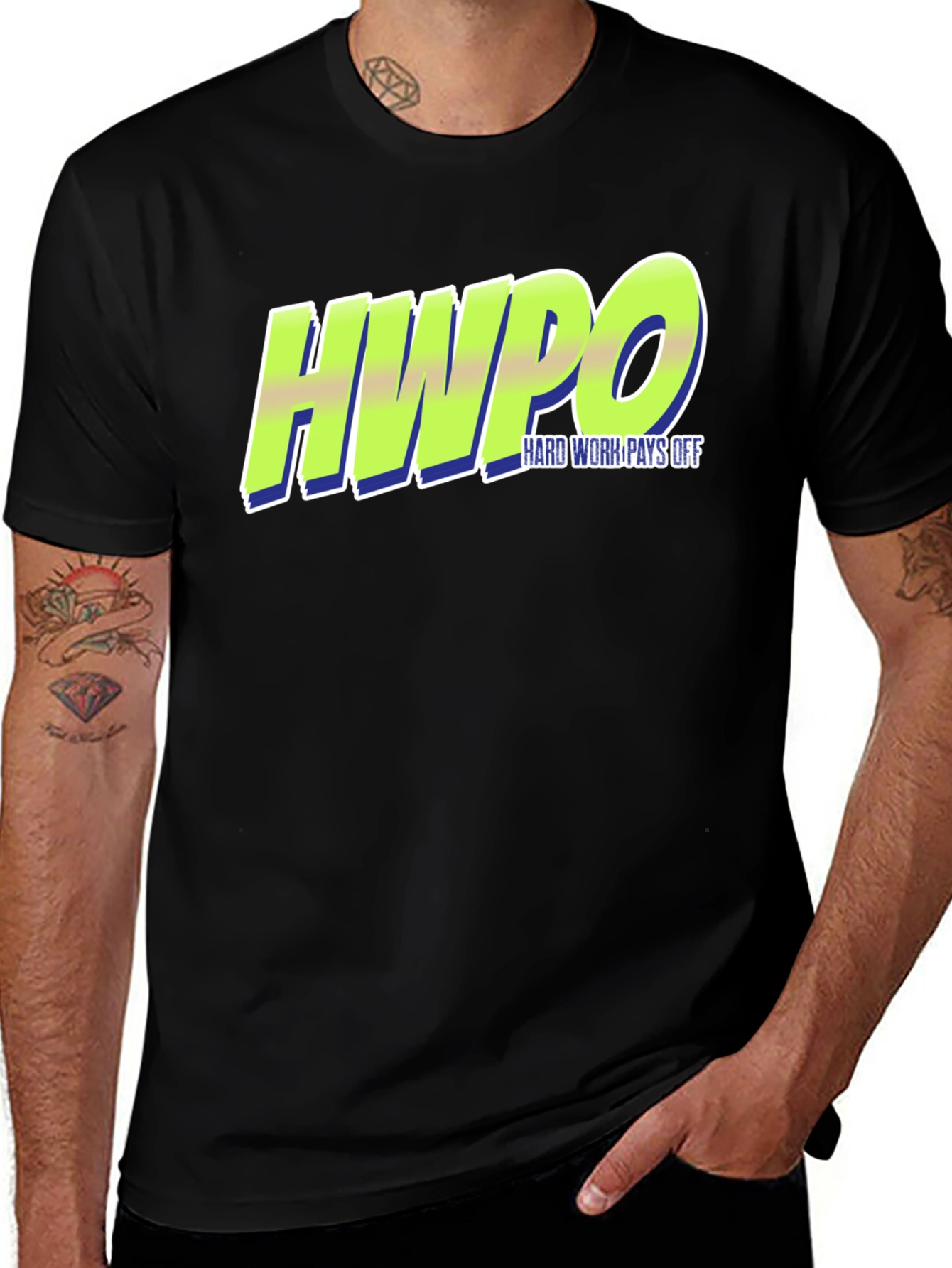 HWPO Hard Work Pays Off Black T-Shirt