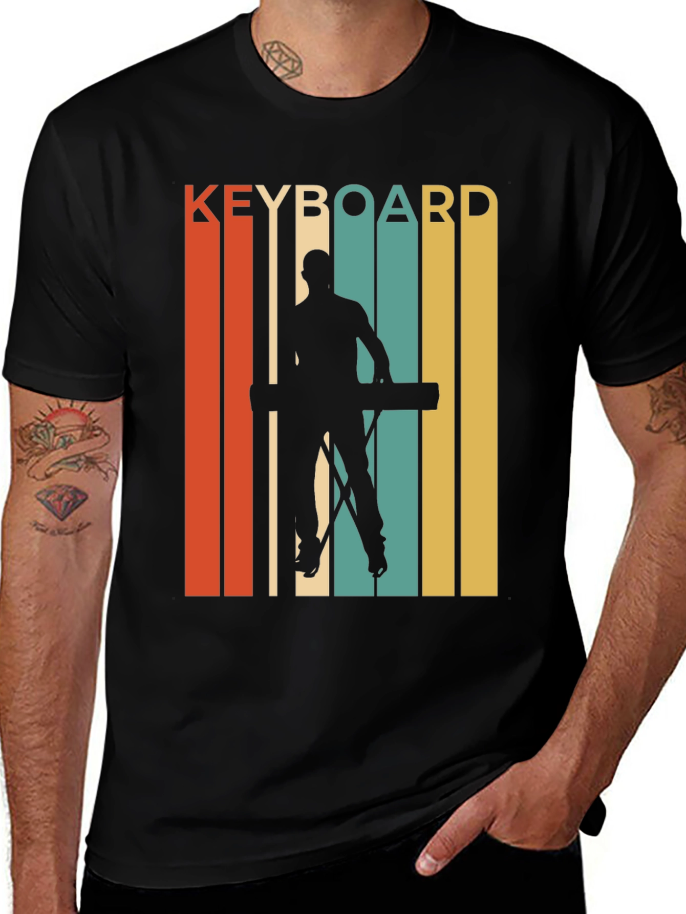 Variant 14 of Retro Keyboard Player Graphic T-Shirt