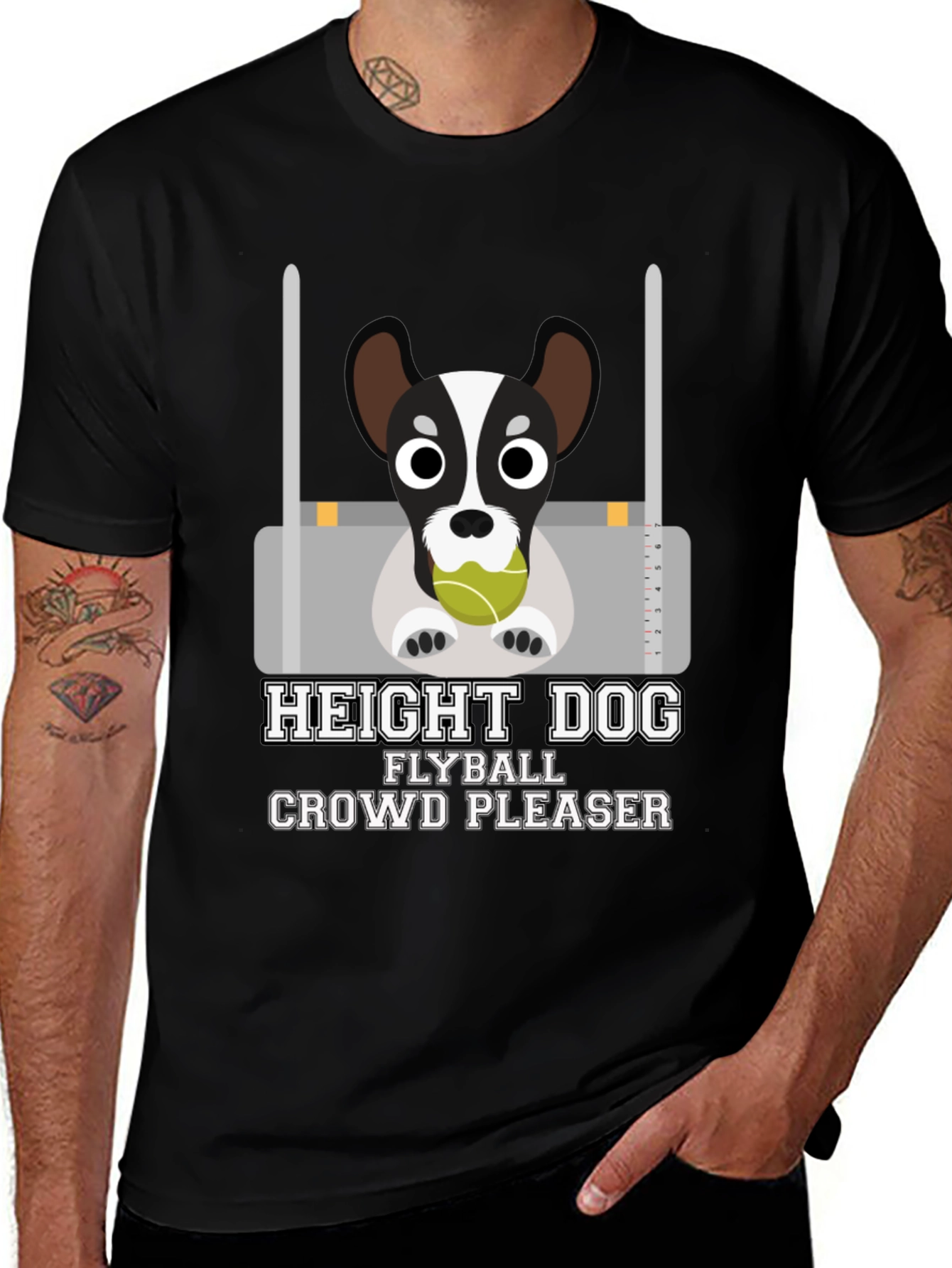 Variant 15 of Height Dog Flyball Crowd Pleaser T-Shirt