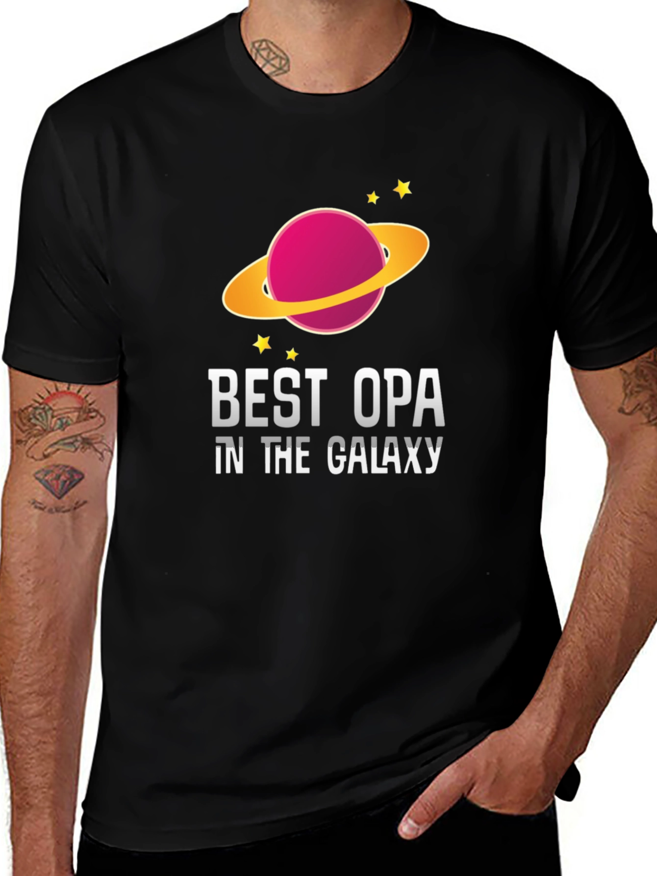 Variant 25 of Best Opa in the Galaxy Black T-Shirt