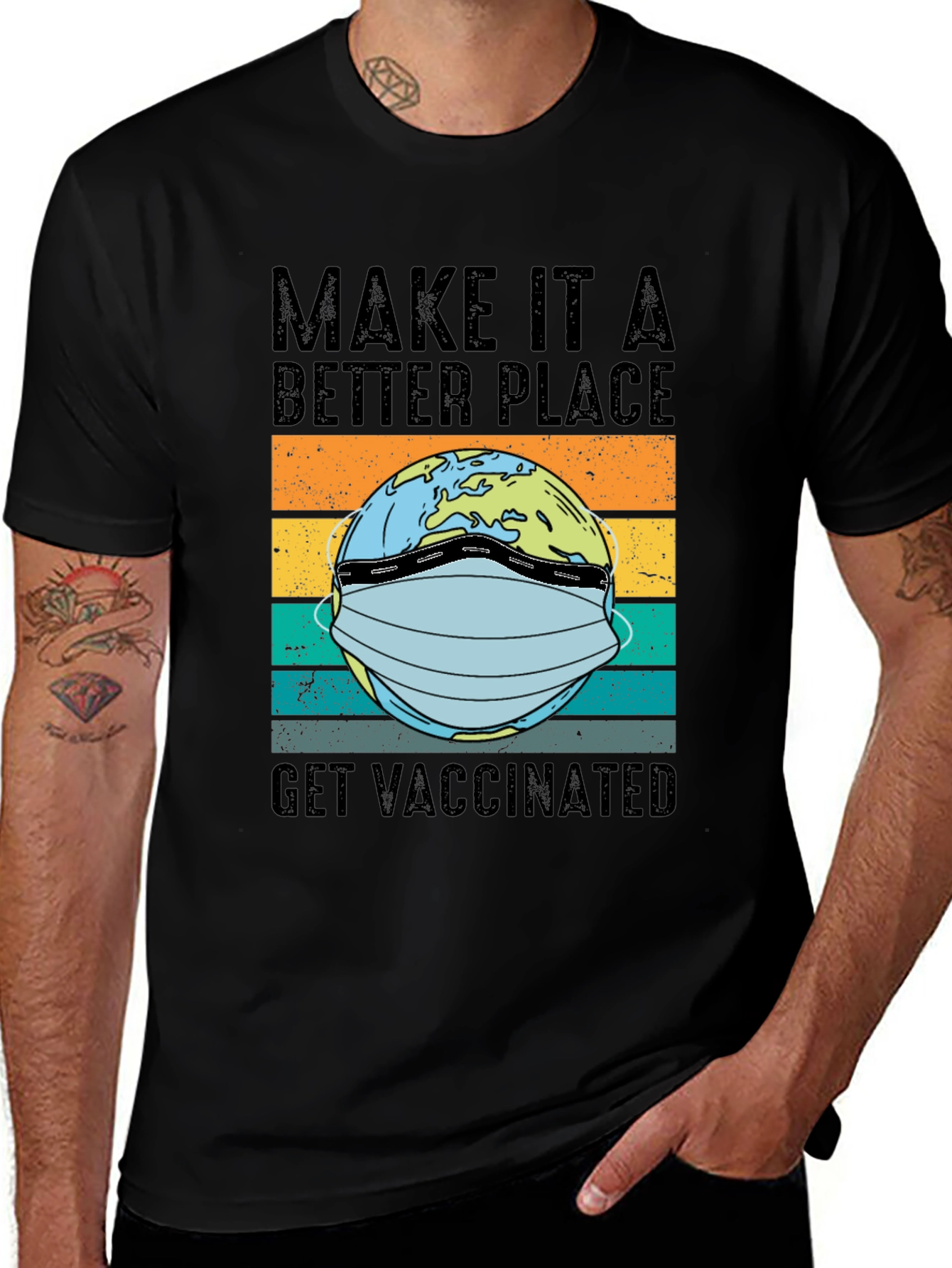 Variant 14 of Better Place Earth Get Vaccinated T-Shirt