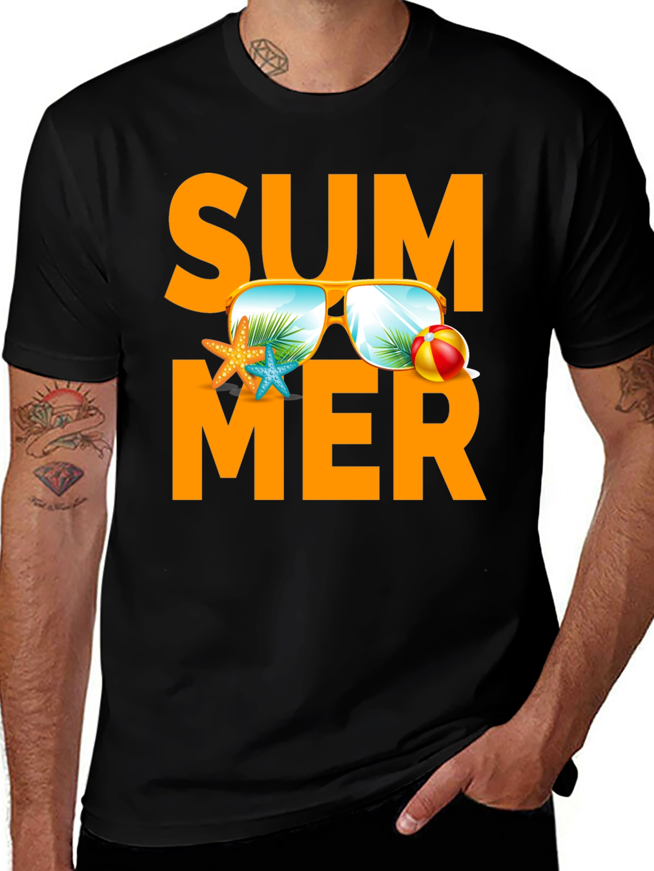 Variant 5 of Summer Fun Graphic Tee - Black