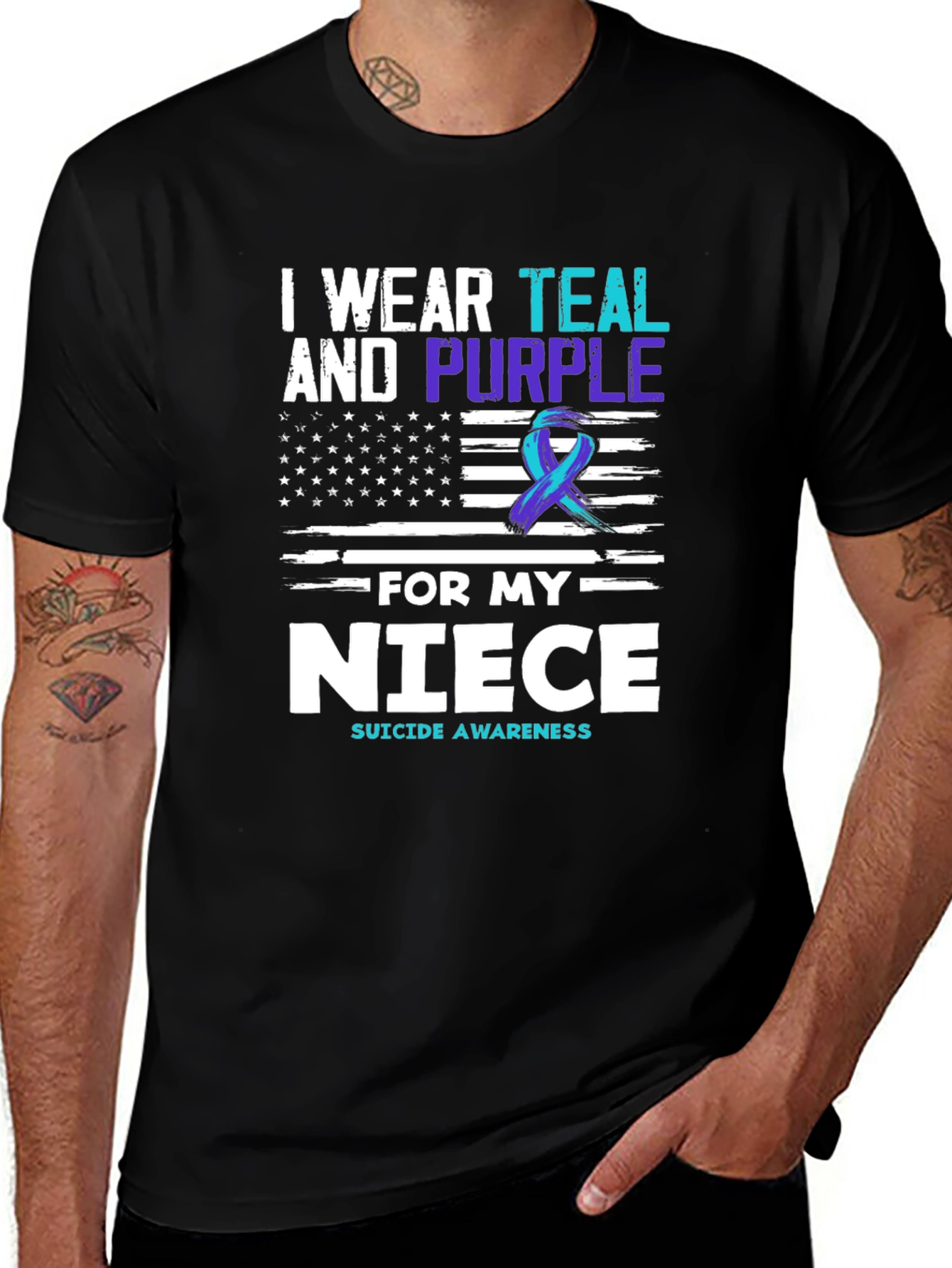 Teal & Purple Suicide Awareness T-Shirt