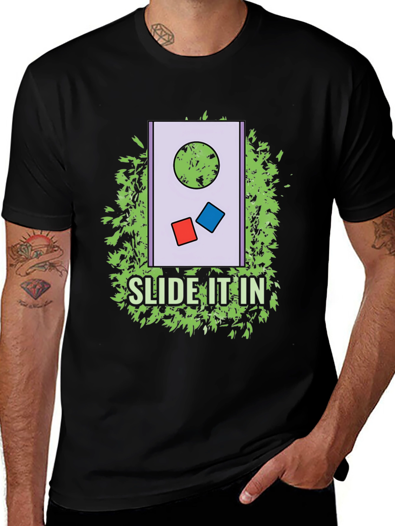 Variant 7 of Slide It In T-Shirt: Cornhole Design