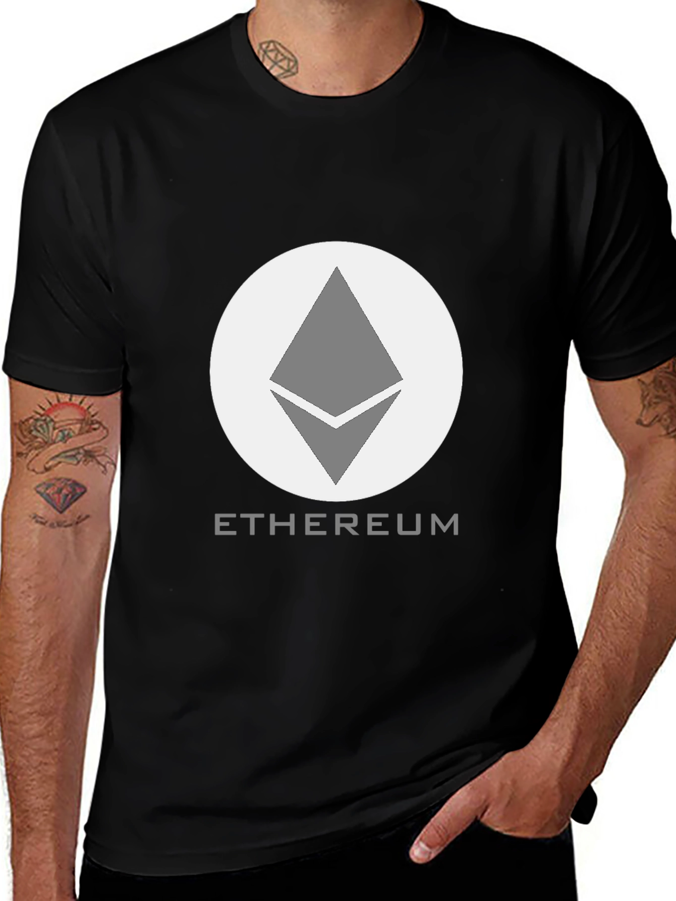 Variant 13 of Ethereum Crypto T-Shirt - Black Graphic Tee