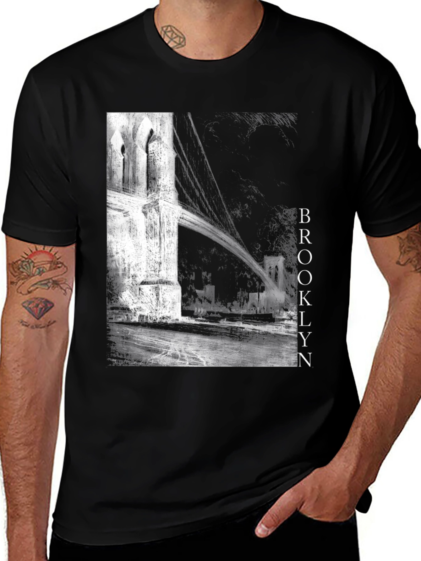 Variant 16 of Brooklyn Bridge Graphic Tee - Urban Style