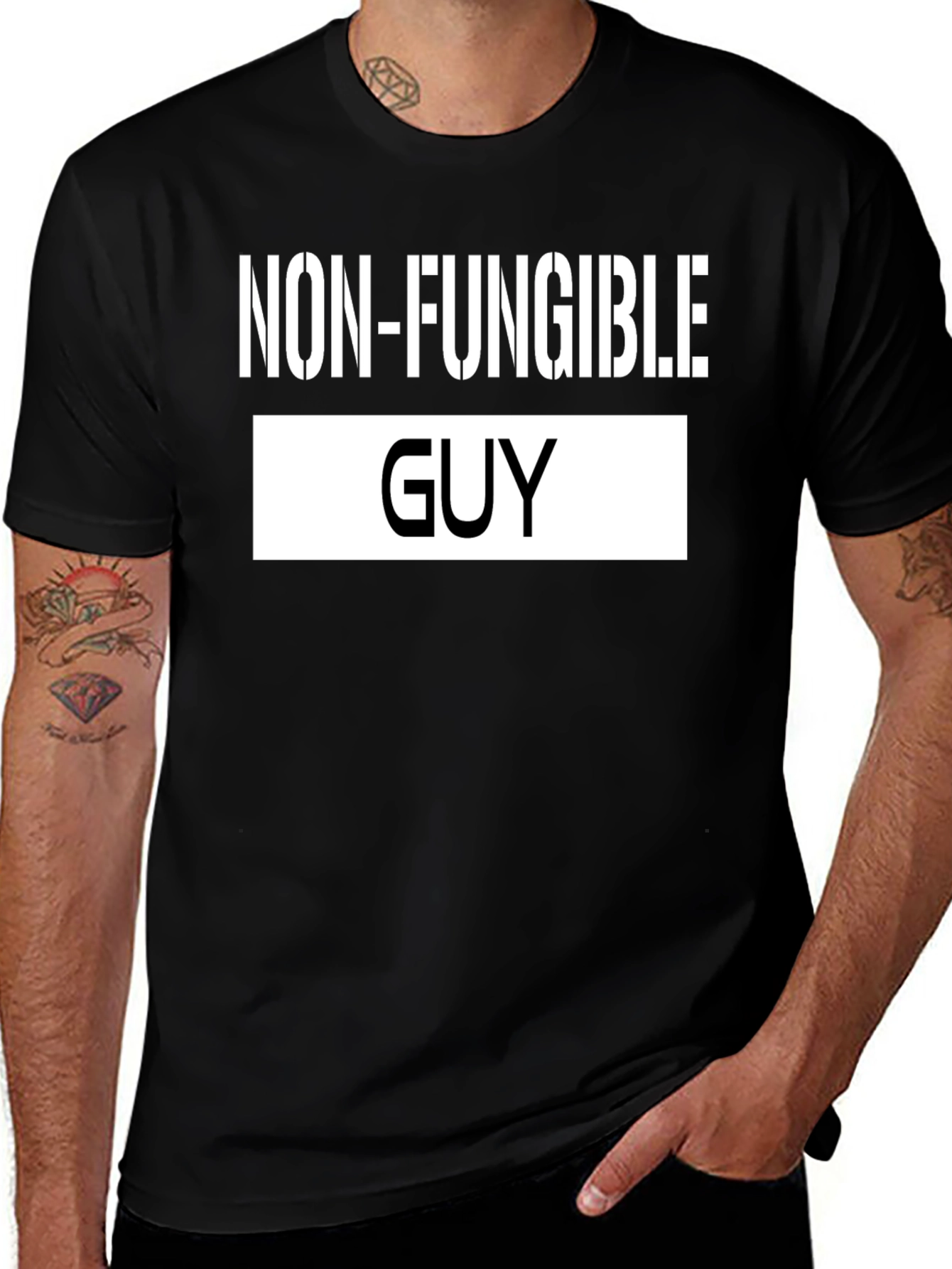 Variant 29 of Non-Fungible Guy Black Graphic Tee