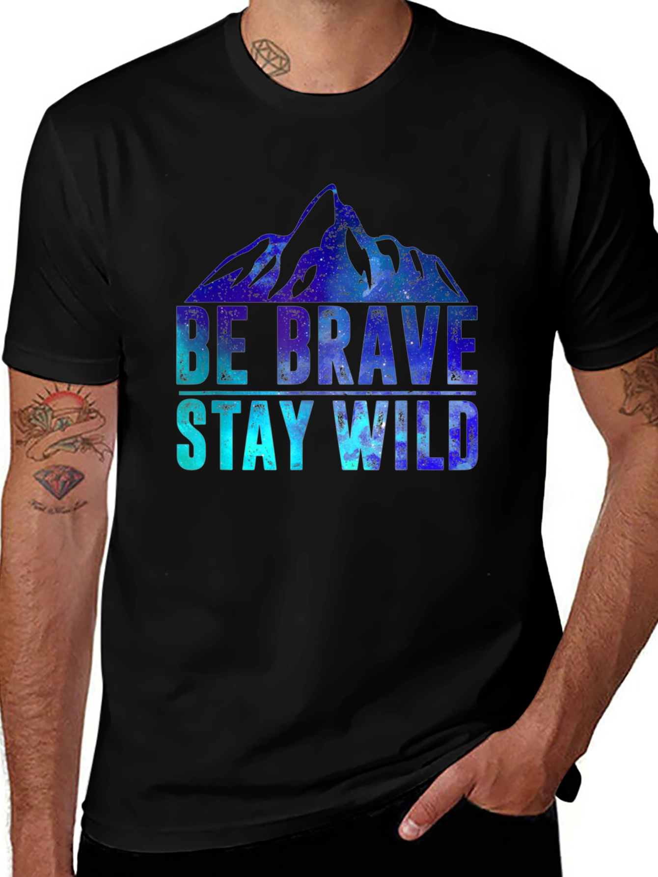 Variant 30 of Be Brave Stay Wild Graphic Tee