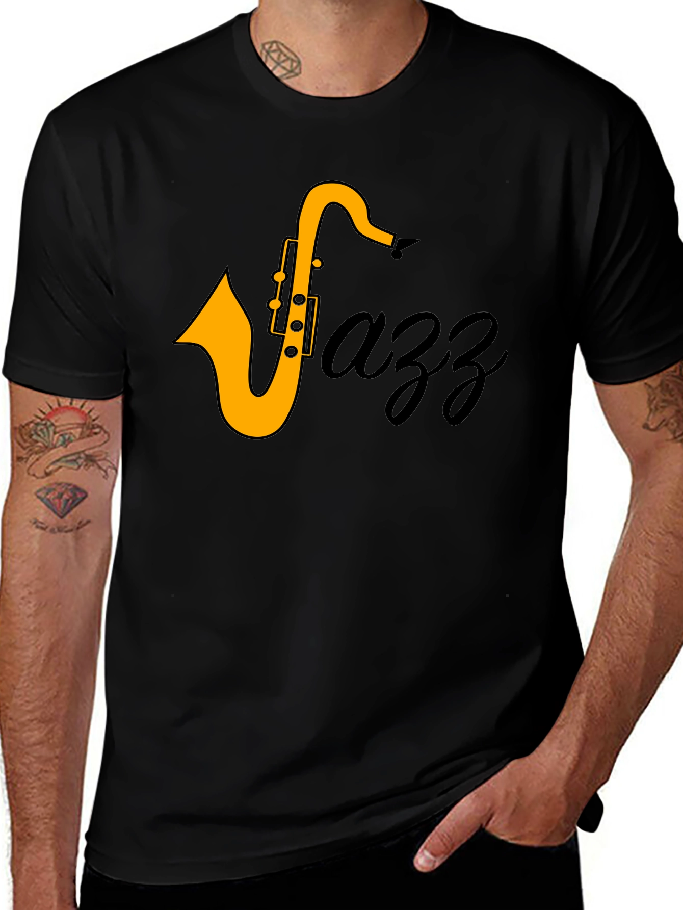 Variant 22 of Jazz Saxophone T-Shirt - Cool Music Tee