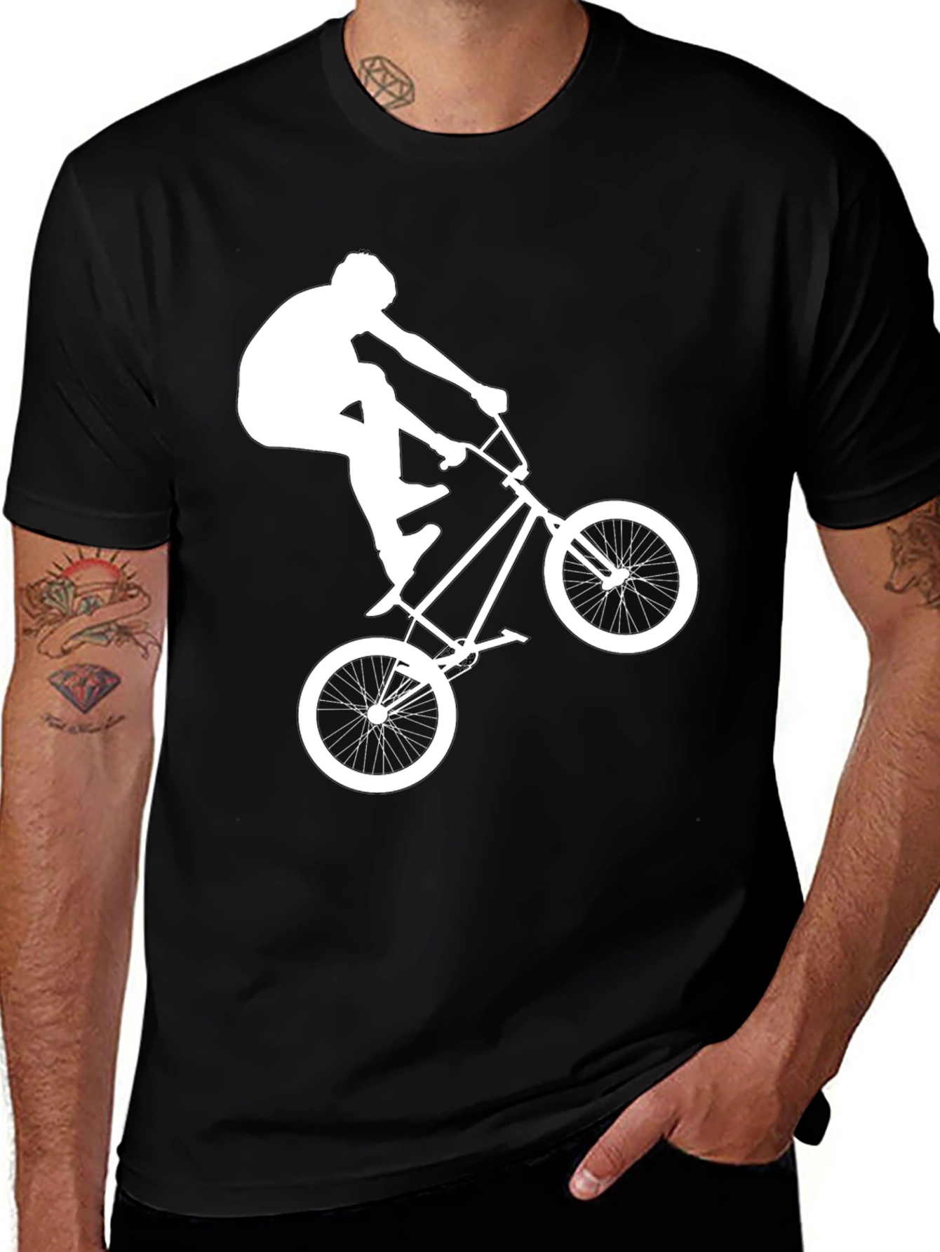 Variant 10 of BMX Stunt Rider Graphic T-Shirt - Cool Design!