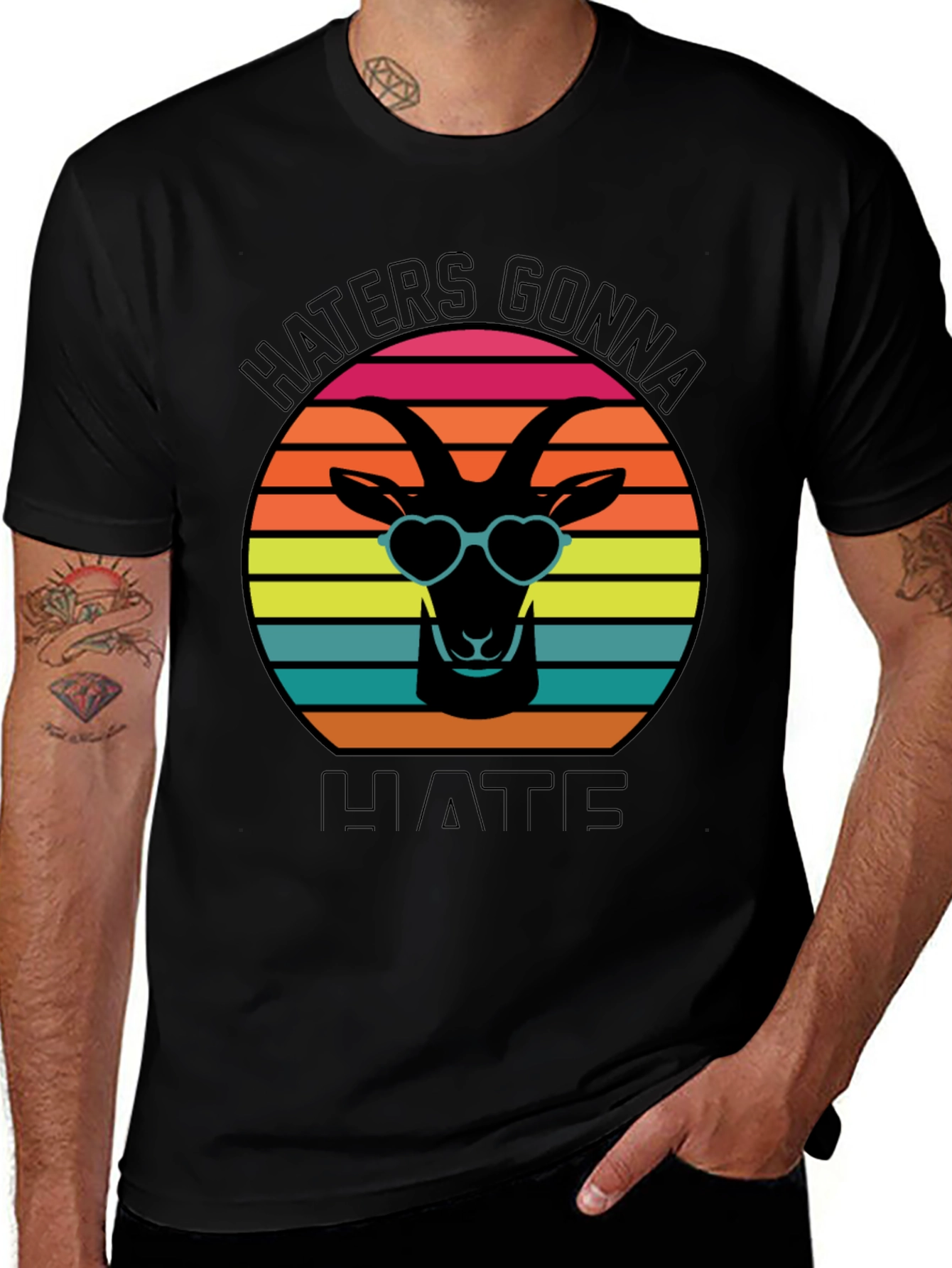 Variant 11 of Haters Gonna Hate Goat T-Shirt